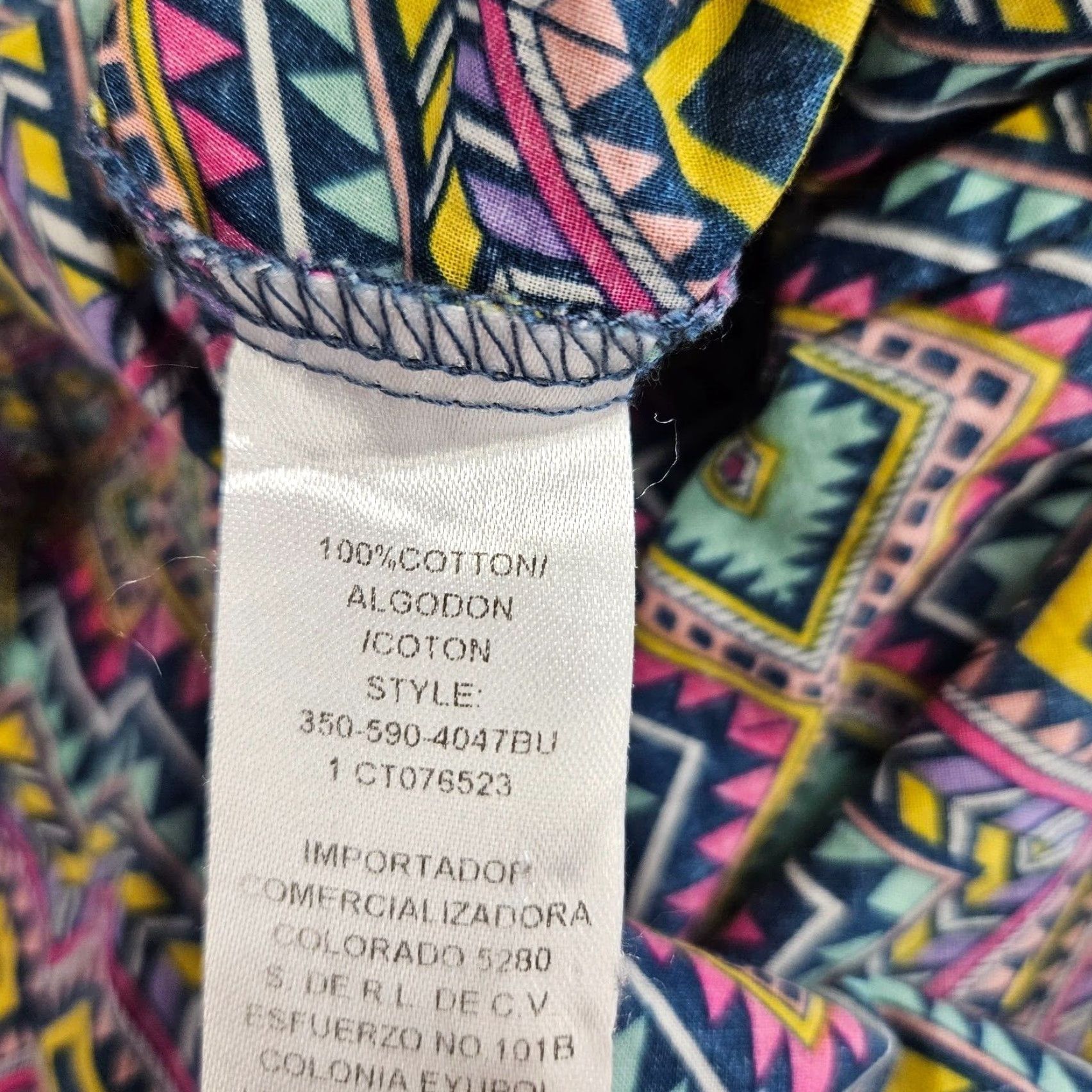 Roper Roper Shirt Womens Pearl Snap Purple Yellow Long Sleeve Cotton Size M Size M / US 6-8 / IT 42-44 - 5 Thumbnail