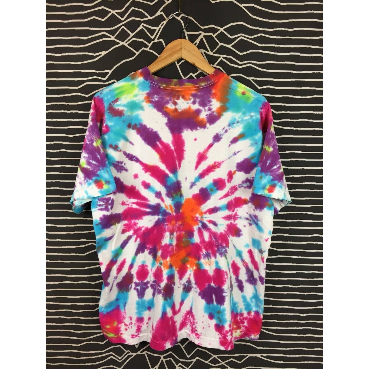 Fruit Of The Loom × Vintage Vtg 90s Rainbow Loud Tie Dye Made In Usa Tee Size US XL / EU 56 / 4 - 9 Thumbnail