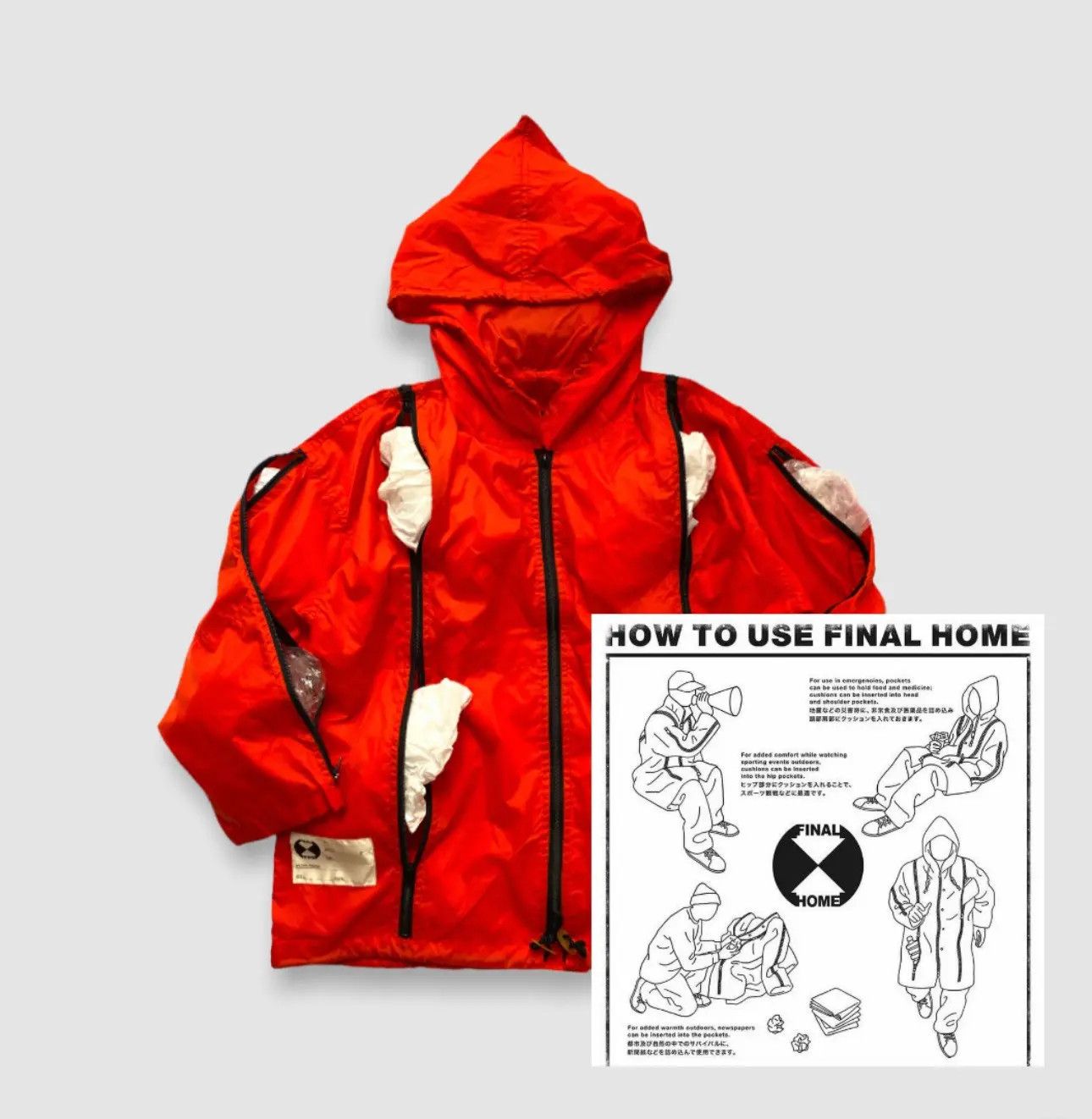 Final Home × Homme Plisse Issey Miyake × Issey Miyake !RARE! Final Home Survival Jacket Kosuke Tsumura Size US L / EU 52-54 / 3 - 4 Thumbnail