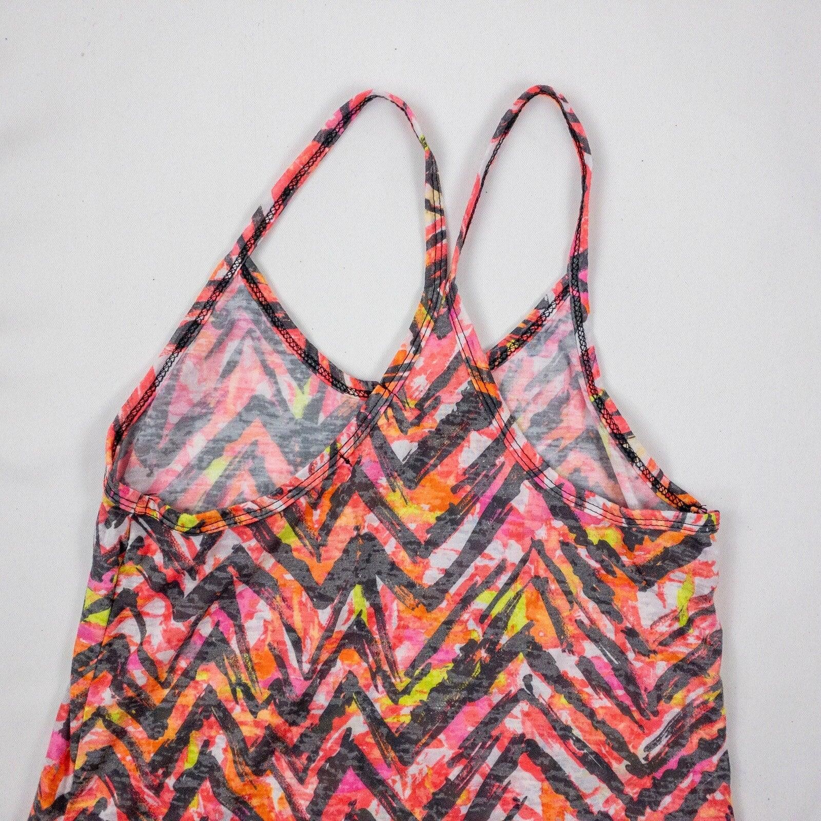 Other Delias Neon Pink Chevron Racerback Tank Top Womens Medium Size M / US 6-8 / IT 42-44 - 7 Thumbnail