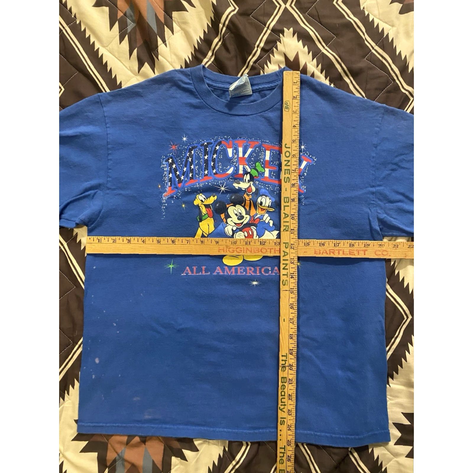 Vintage VINTAGE Tennessee River Mickey Mouse All American T Shirt Blue Adult Large Boxy Shirt Mens USA 90s Cartoon Graphic Print Crew Neck Short Sleeve Cotton Size US L / EU 52-54 / 3 - 5 Thumbnail