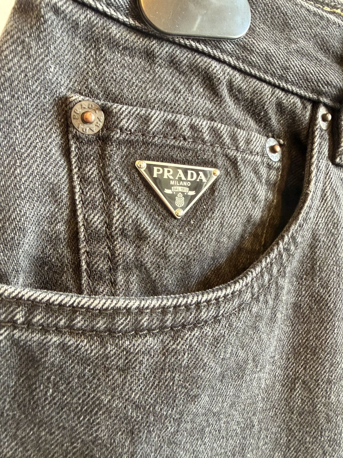 Prada Prada Five-pocket Denim Jeans Enamel Triangle Logo Size 31 Size US 31 - 2 Thumbnail