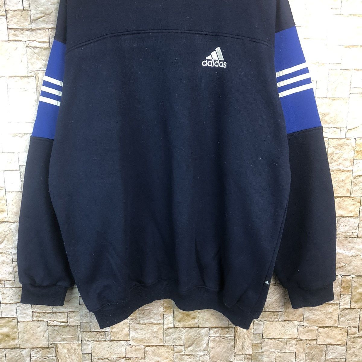 Adidas × Vintage Adidas Dark Blue Sweatshirt #A6 Size US XL / EU 56 / 4 - 3 Thumbnail