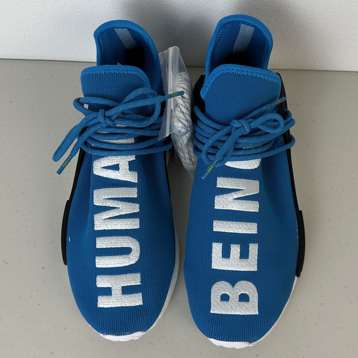Adidas × Pharrell Adidas Pharrell x Human Race NMD Boost Shoe 2016 Blue White Size US 10.5 / EU 43-44 - 2 Thumbnail