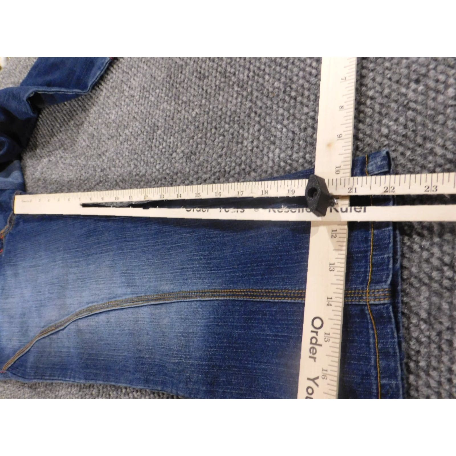 Ecko Unltd. Ecko Unltd. Jeans Women 7 Blue Capri Denim Straight Slim Stretch Zip Modern Regular 30in Waist Inseam 22in Size 28" / US 6 / IT 42 - 7 Thumbnail