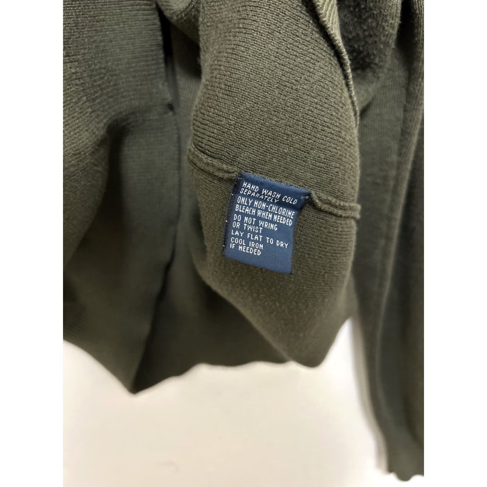 Polo Ralph Lauren Polo Ralph Lauren Sweater Mens XL Green V-Neck Pullover Knit 100% Cotton Logo Regular Fit Size US XL / EU 56 / 4 - 7 Thumbnail