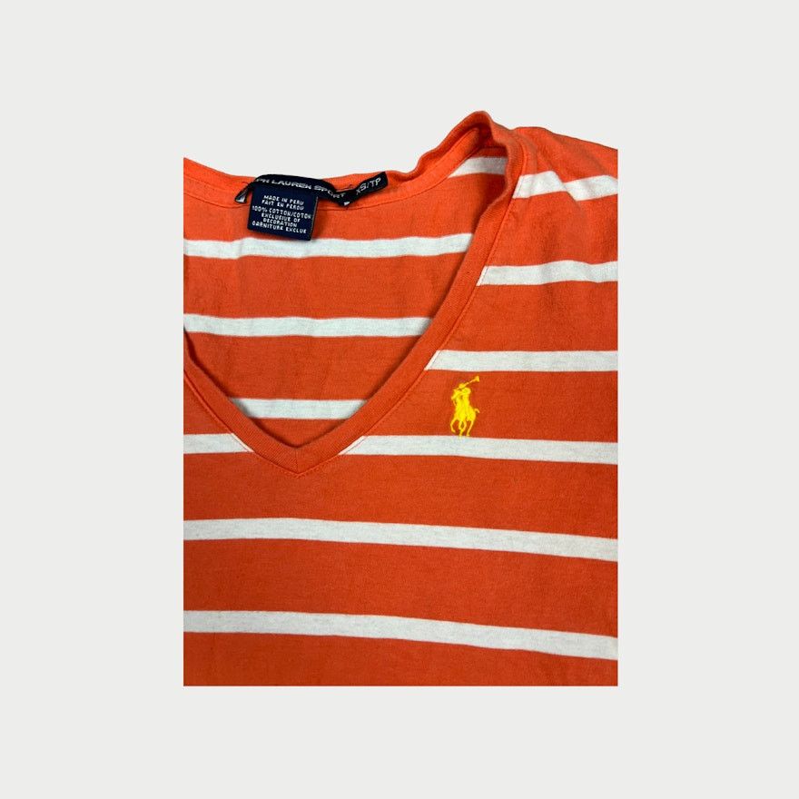 Ralph Lauren Sport Ralph Lauren Sport | Striped Vintage Vneck Tee | XS Size XS / US 0-2 / IT 36-38 - 6 Thumbnail