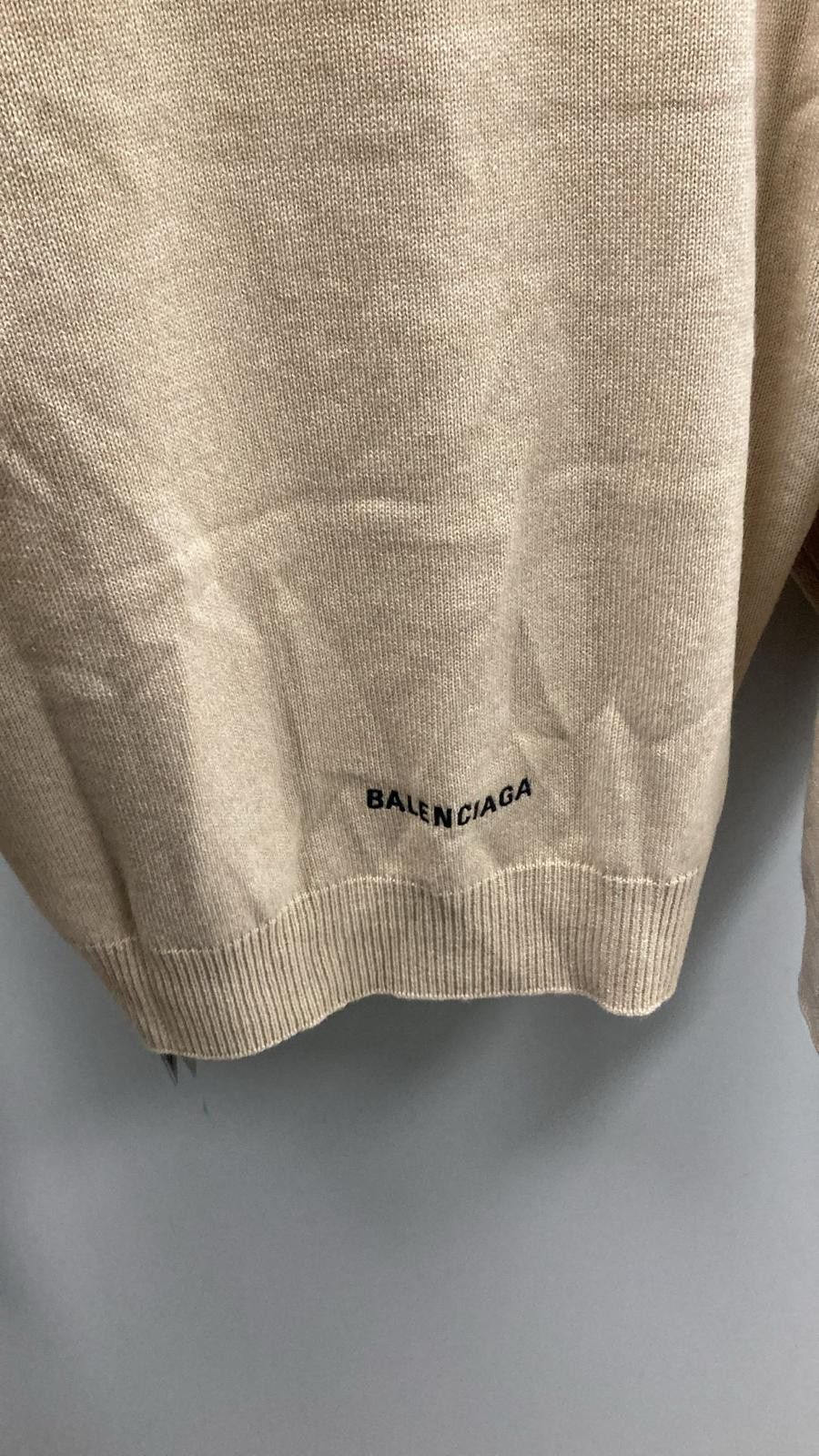 Balenciaga o1la1rc1a1024 Sweater in Beige Size XS / US 0-2 / IT 36-38 - 3 Thumbnail