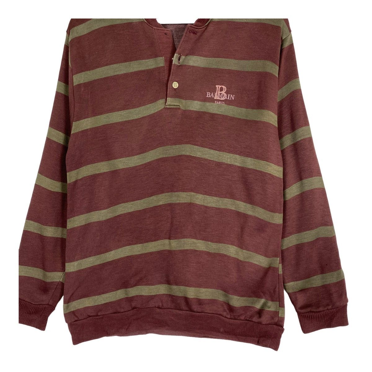 Balmain × Pierre Balmain 💥VINTAGE PIERRE BALMAIN STRIPE PULLOVER SWEATSHIRT Size US M / EU 48-50 / 2 - 5 Thumbnail