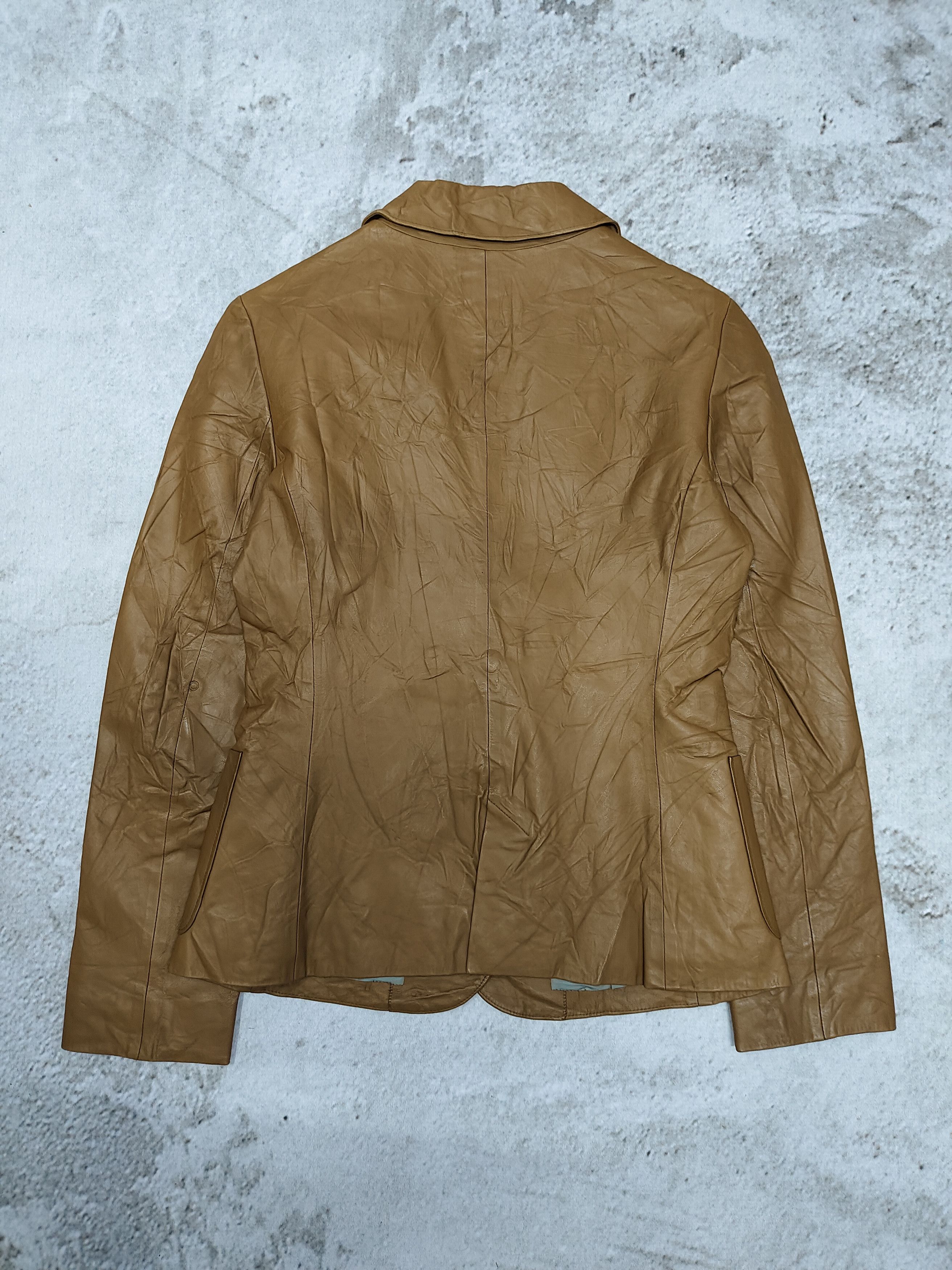 Junko Shimada 49AV Junko Shimada-Minimalist Sheepskin Leather Blazer Jacke Size M / US 6-8 / IT 42-44 - 7 Thumbnail