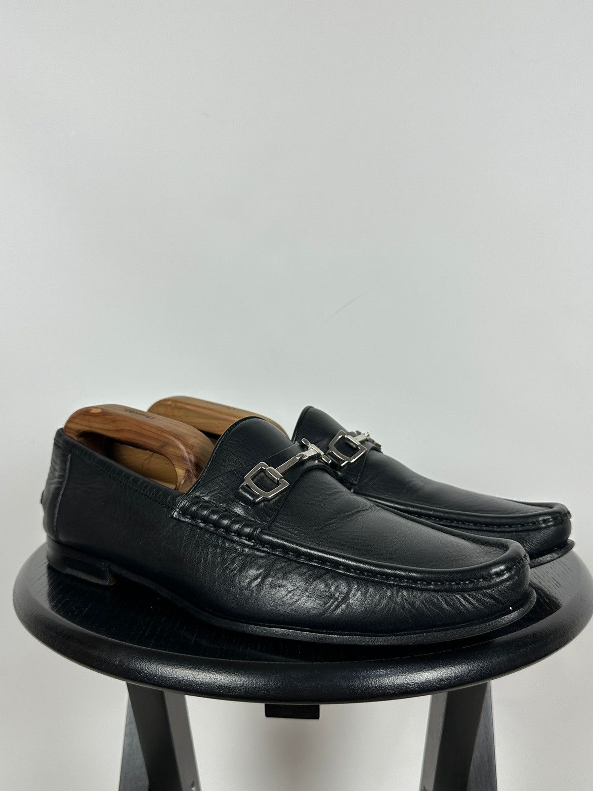 Gucci Gucci Horsebit Black Leather Slip On Loafers Size US 9 / EU 42 - 11 Thumbnail