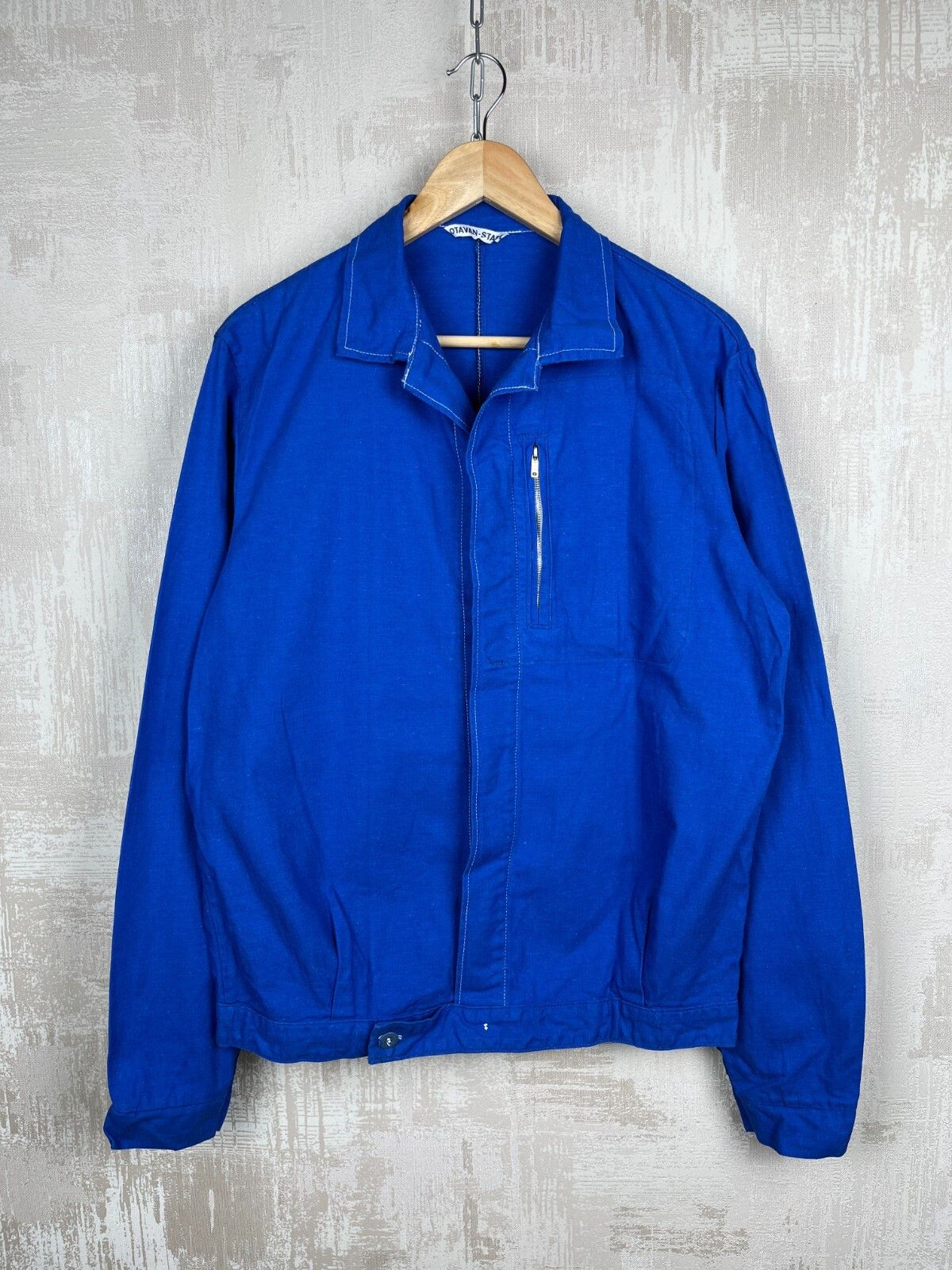 Le Laboureur Vintage 80's OTAVAN-STABIL Czech Work Chore Jacket Size US L / EU 52-54 / 3 - 2 Thumbnail