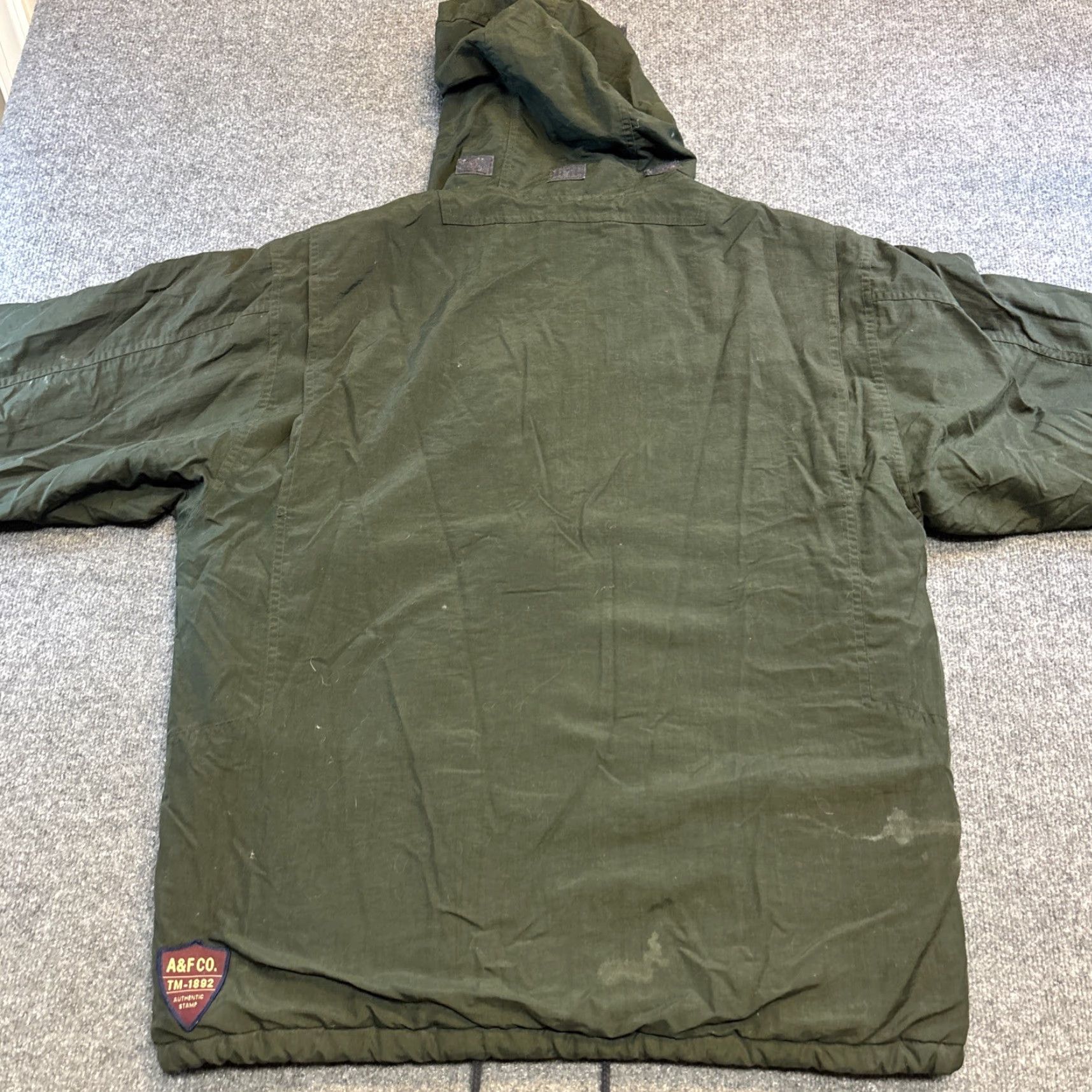 Abercrombie & Fitch VINTAGE Abercrombie & Fitch Parker Hood Fleece Lined Green Jacket Parka Men S Hooded Small Green Mens Size US S / EU 44-46 / 1 - 5 Thumbnail