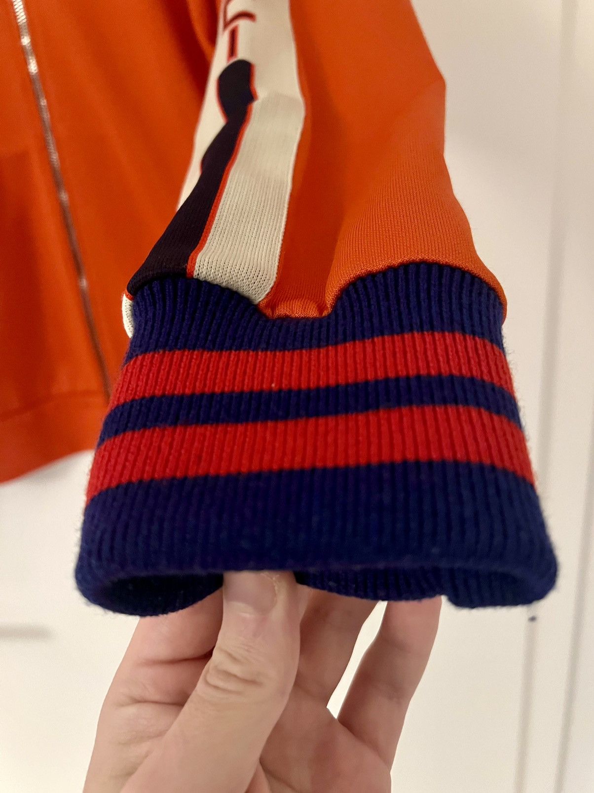 Gucci VERY RARE Orange Gucci Track Jacket With Gucci On Sleeves Size US S / EU 44-46 / 1 - 4 Thumbnail