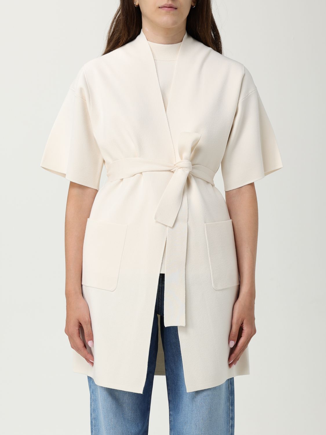 Max Mara Max Mara Waistcoat Woman White Size L / US 10 / IT 46 - 1 Preview