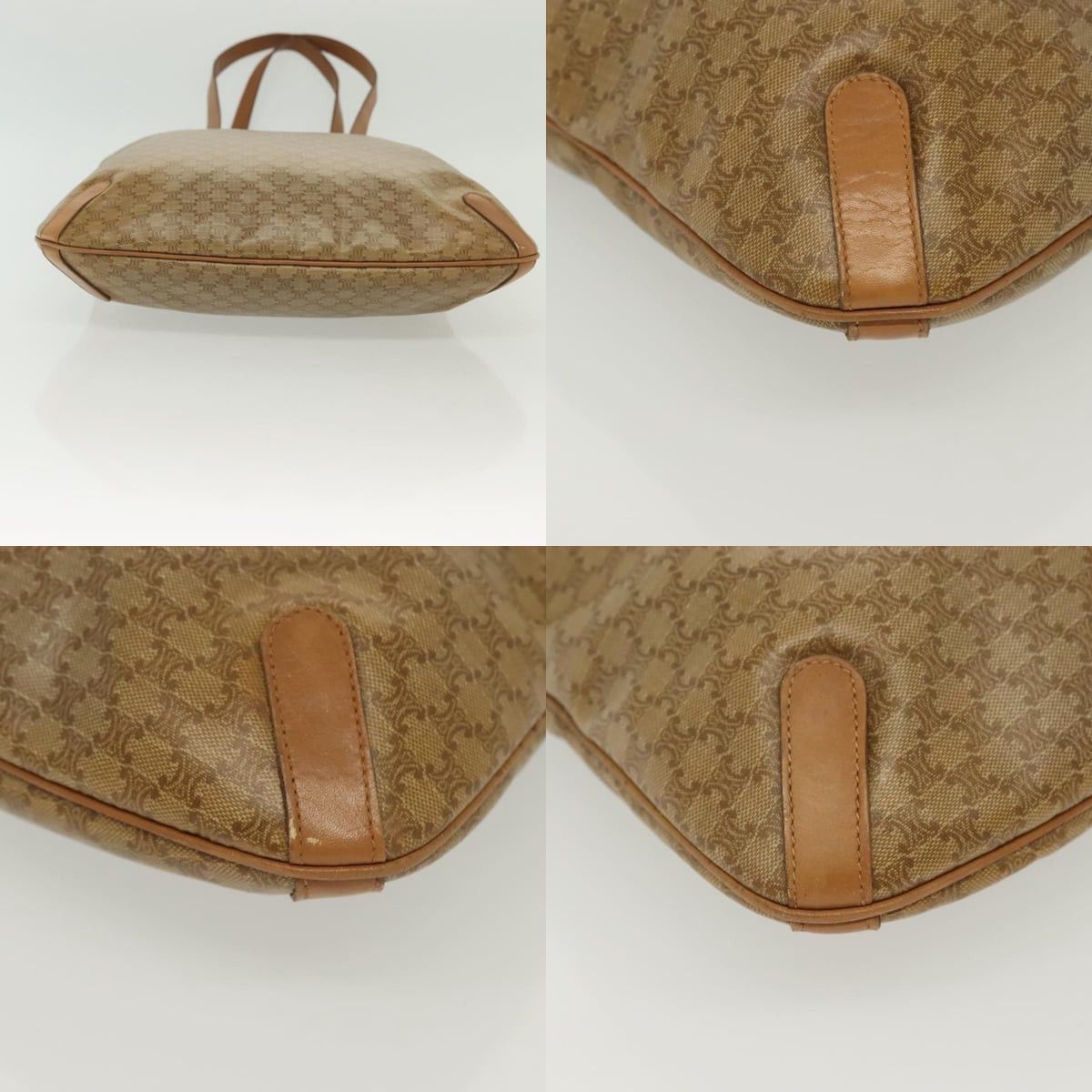 Celine CELINE Macadam Canvas Tote Bag Pvc Beige Gold Size ONE SIZE - 10 Thumbnail