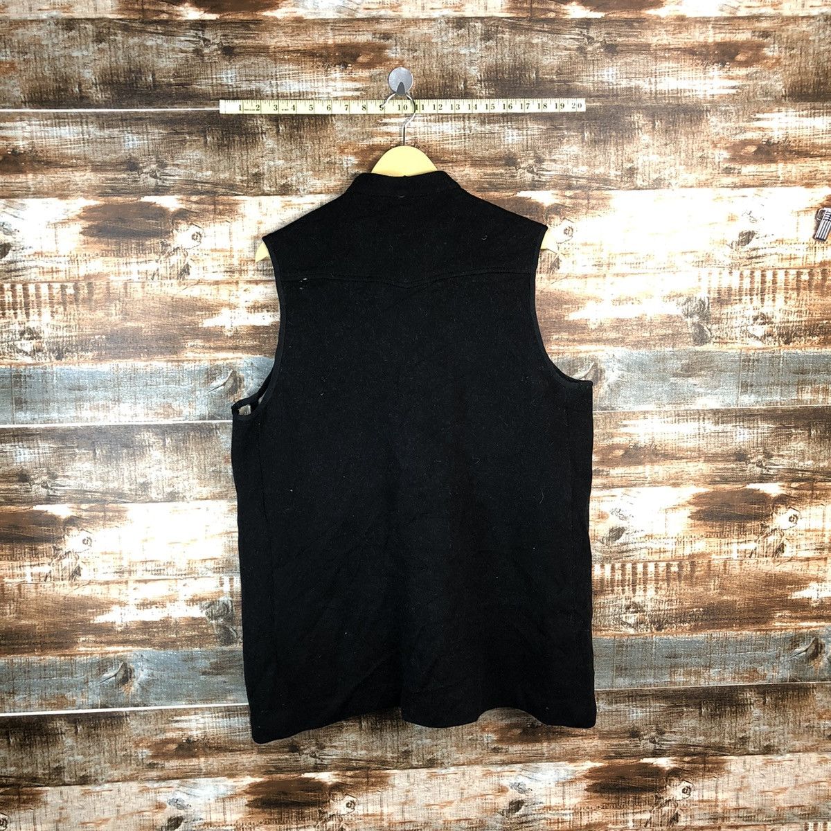 Homespun Knitwear × Japanese Brand Japanese Brand Black Vest #968 Size L / US 10 / IT 46 - 9 Thumbnail