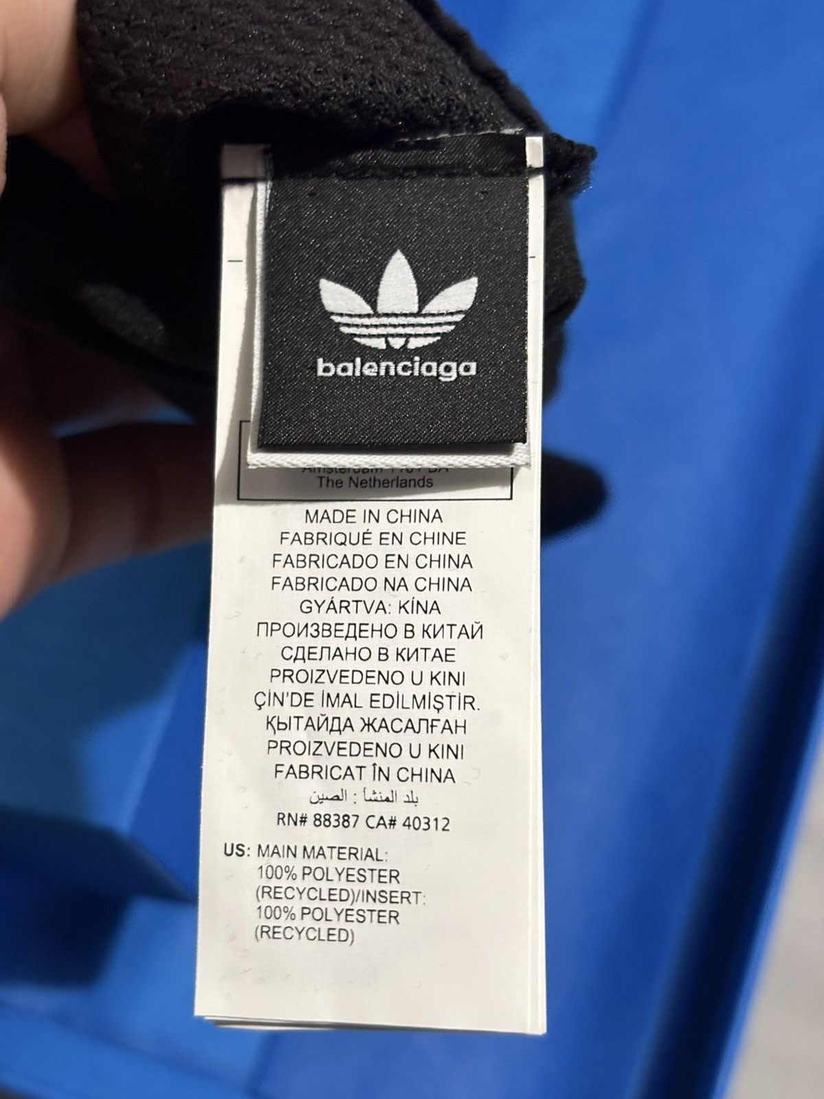 Adidas × Balenciaga New Box Adidas Balenciaga Trefoil Gloves Gimp Grip Athletic Size ONE SIZE - 4 Thumbnail