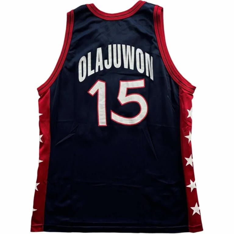 Champion Team USA 1996 Hakeem Olajuwon Champion NBA jersey size 48 Size US XL / EU 56 / 4 - 2 Thumbnail