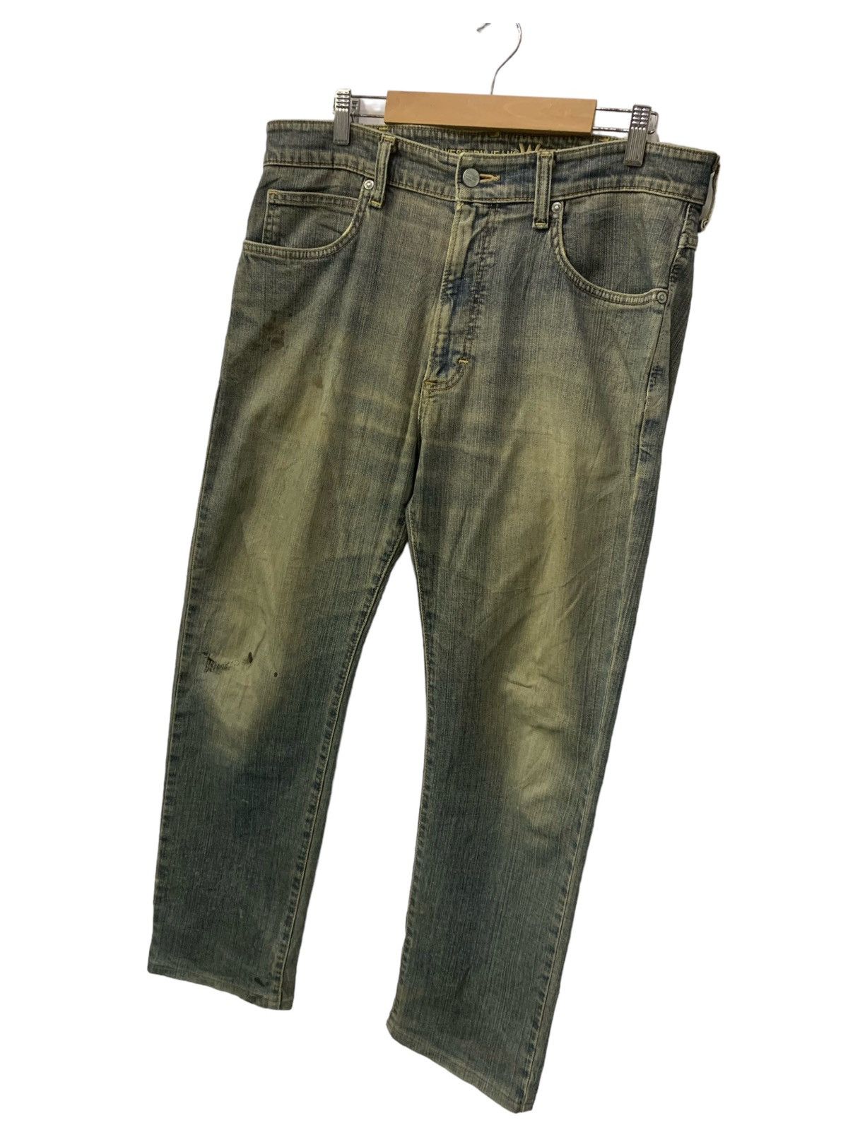 If Six Was Nine Wrangler Mudwash Distressed Jeans (A37) Size US 34 / EU 50 - 3 Thumbnail