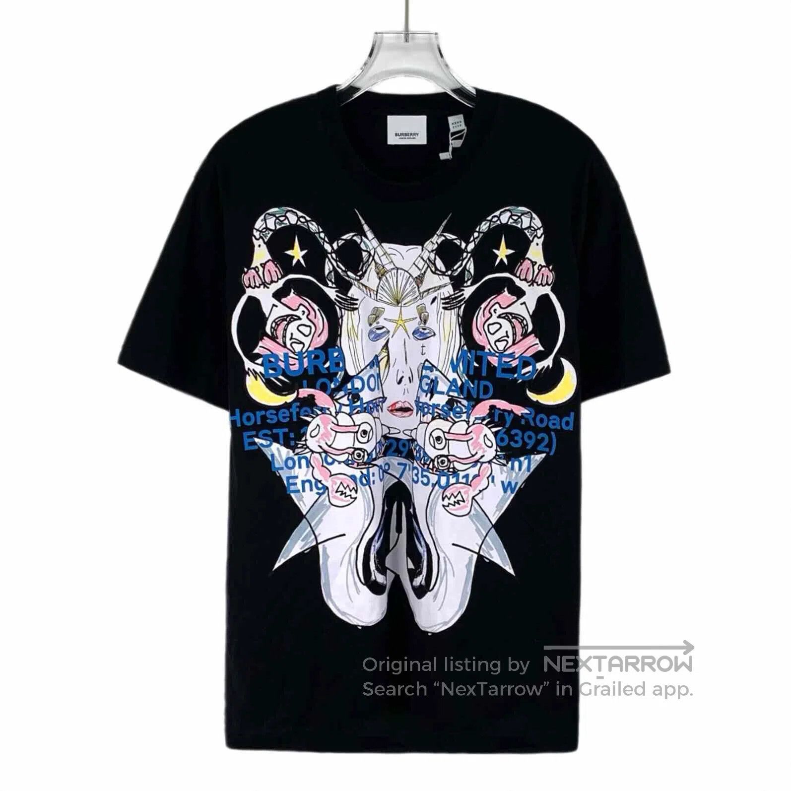 Burberry Burberry Black Montage Print Cotton Round Neck Short Sleev Size US XXS / EU 40 - 1 Thumbnail