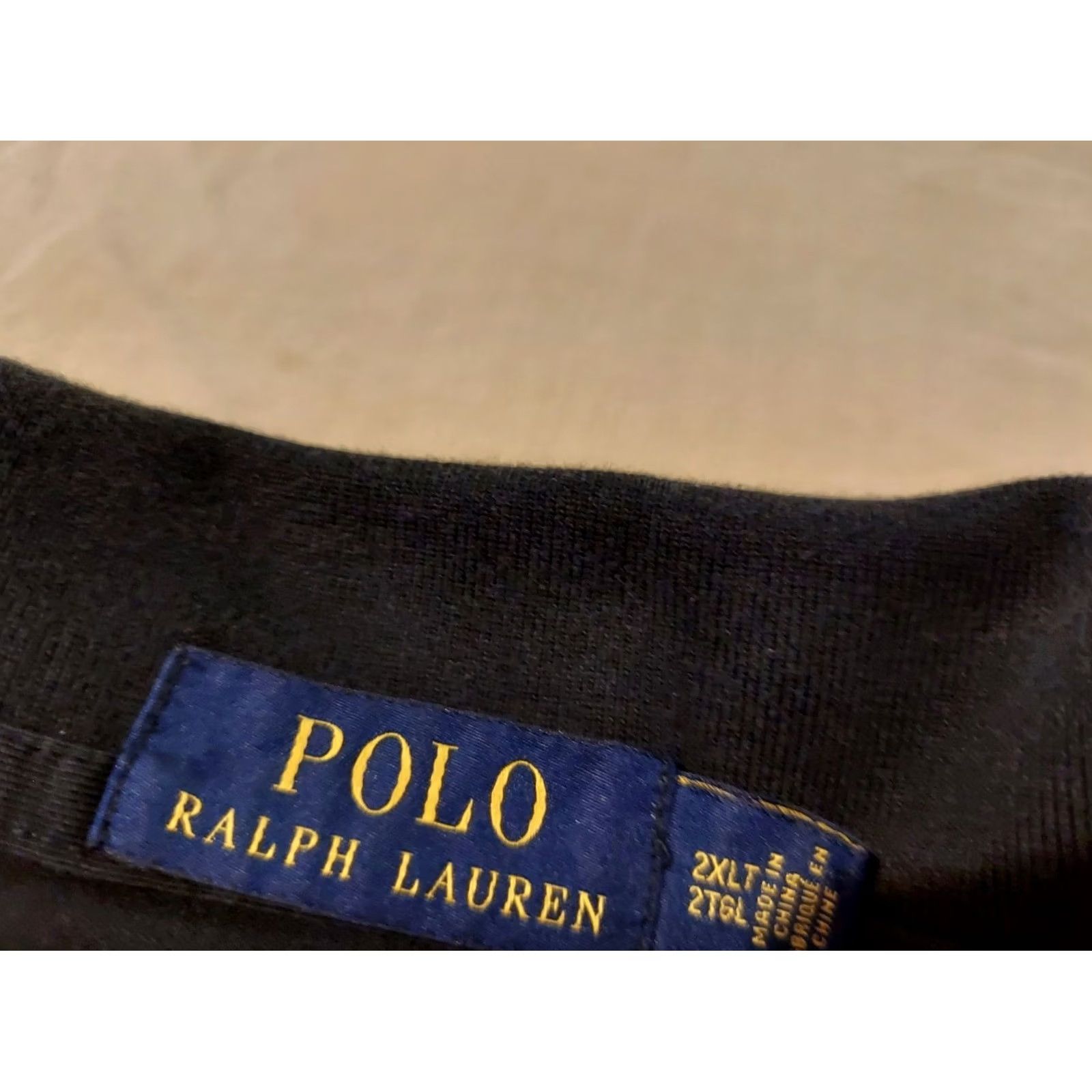 Polo Ralph Lauren Mens Polo Ralph Lauren Shirt 2XL Tall Black Cotton Knit Big & Size US XXL / EU 58 / 5 - 2 Thumbnail