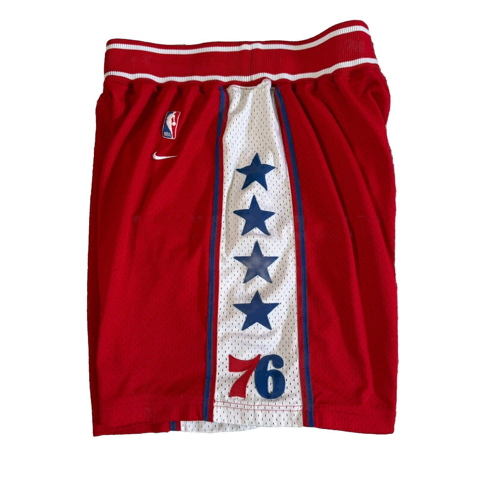 Nike Vintage Team Nike NBA Philly 76ers Red Shorts Size Large Size US 34 / EU 50 - 2 Thumbnail