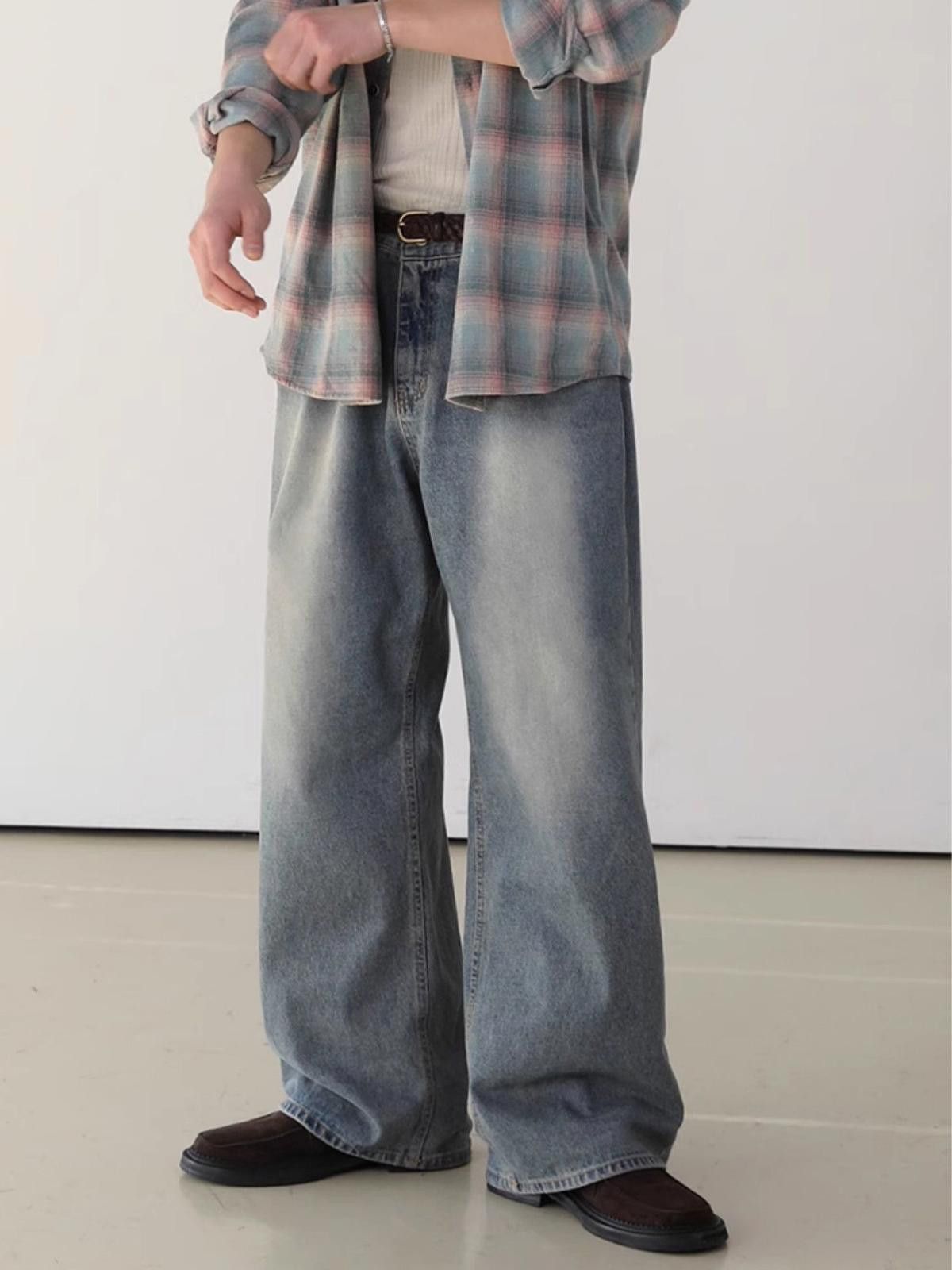 Jean Blue Wide Leg Flare Denim Jeans Size US 32 / EU 48 - 4 Thumbnail
