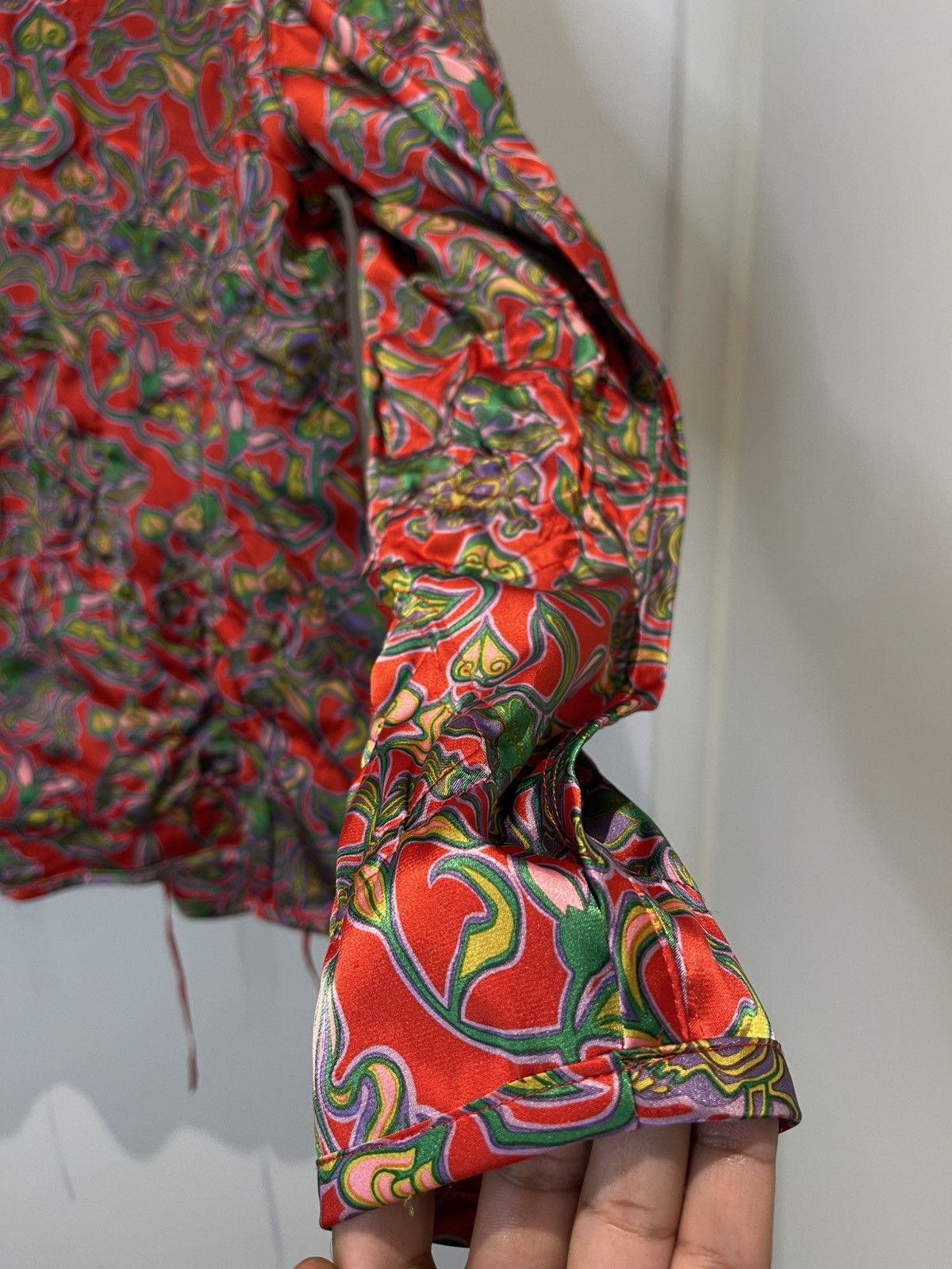 Undercover Undercover FW01 “DAVF” Red Skull-Floral Jacket w Drawstrings Size S / US 4 / IT 40 - 20 Thumbnail