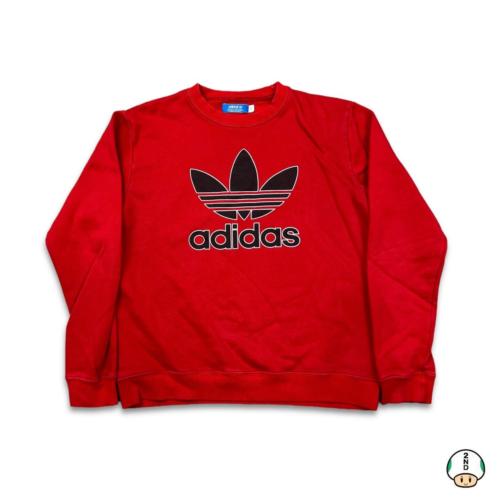 Adidas × Vintage Adidas Sweatshirt Large Trefoil Spell Out Pullover Crewneck Size US L / EU 52-54 / 3 - 1 Thumbnail