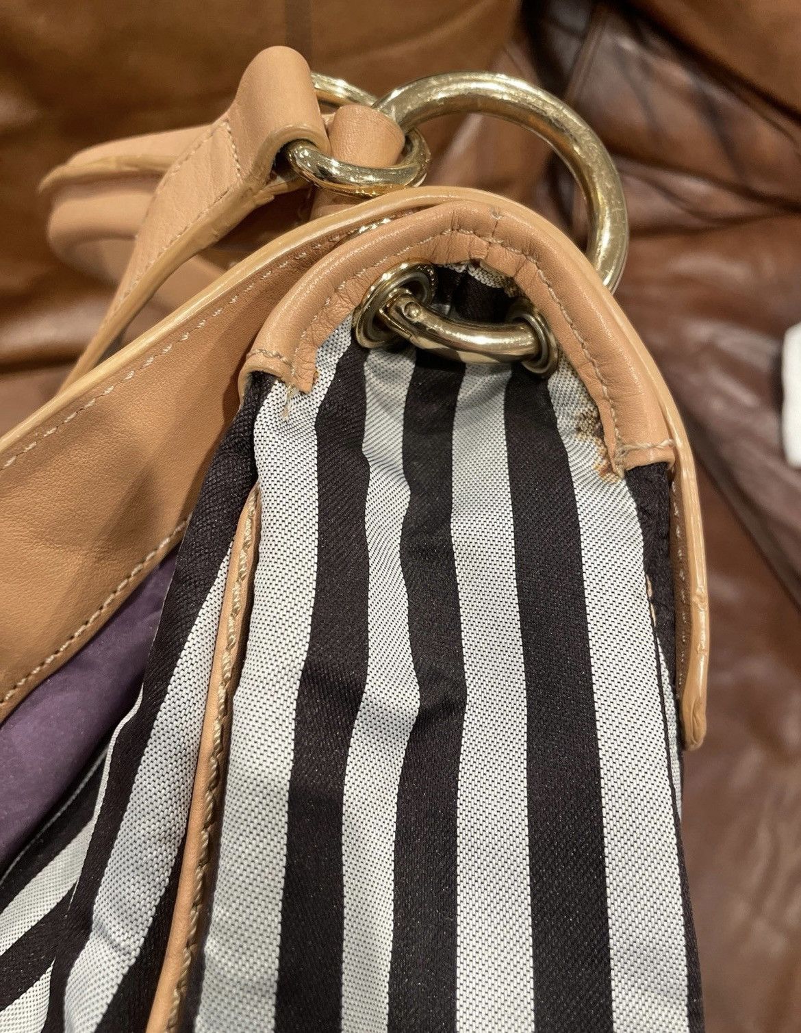 Henri Bendel Henri Bendel The B&W Messenger Centennial Stripe Bag Size ONE SIZE - 8 Thumbnail
