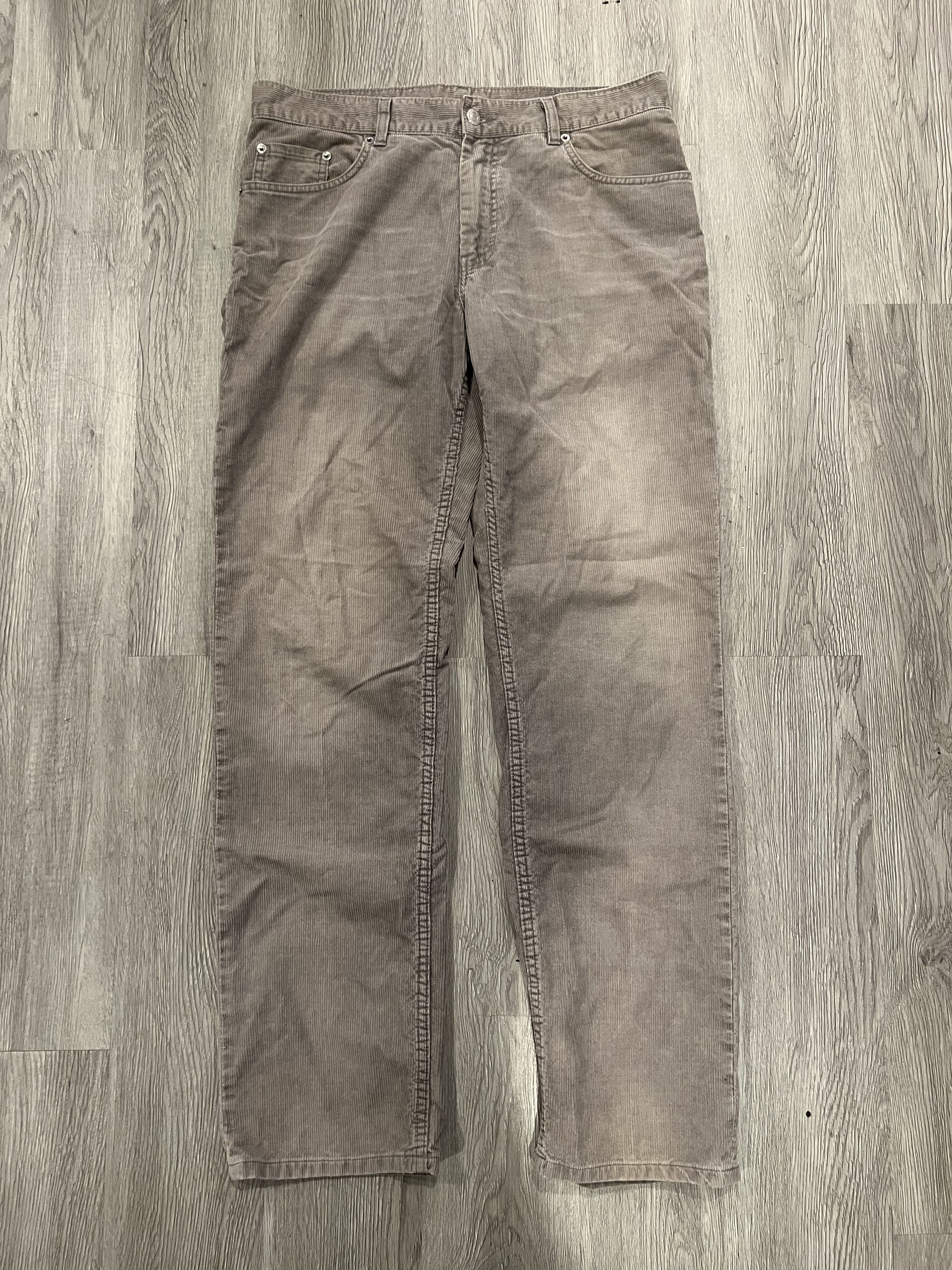 image of Helmut Lang Pre-05 Corduoroy Bootcut Pants in Grey, Men's (Size 34)