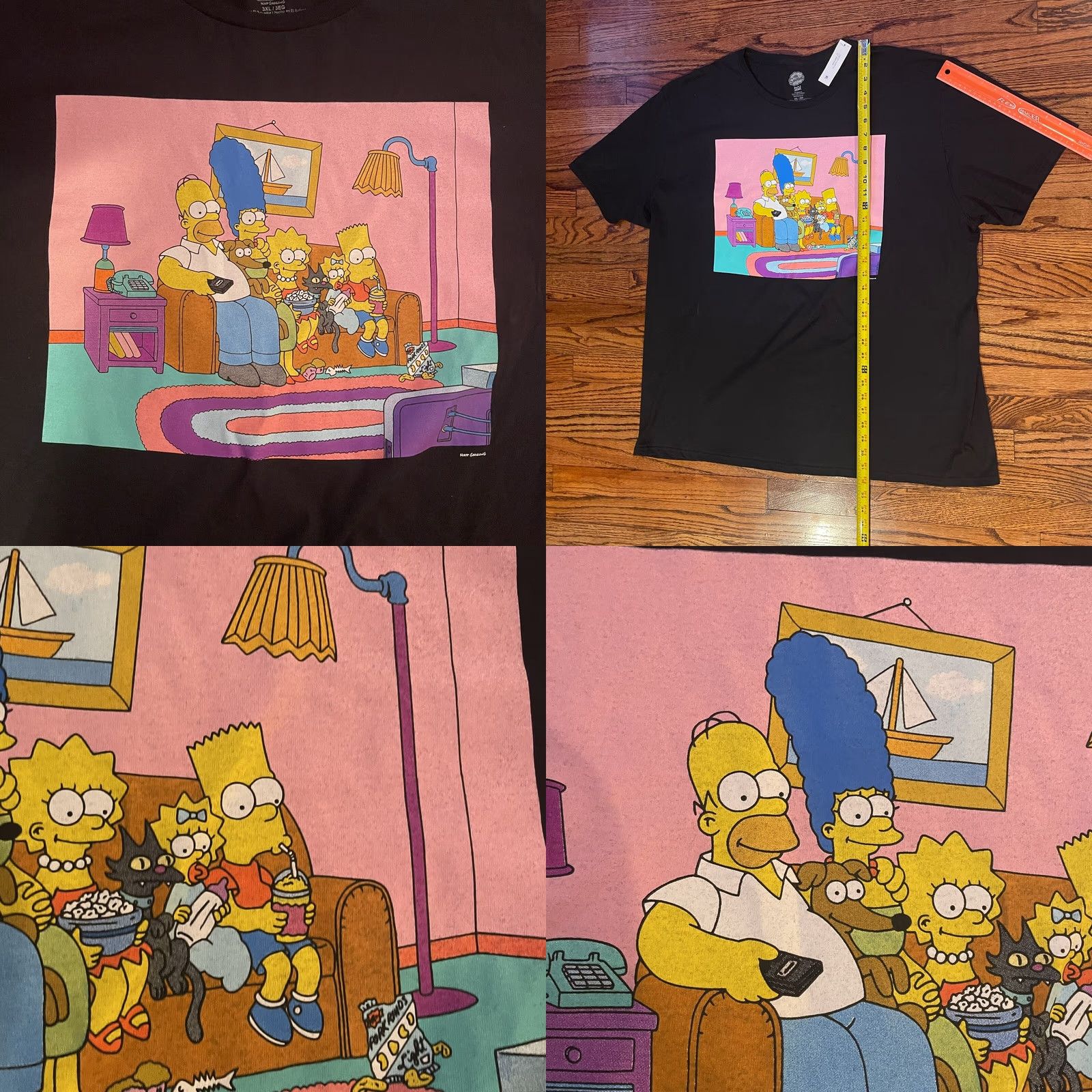 Vintage VINTAGE? The Simpsons Black Crew Neck T Shirt Mens 3XL Front Graphic 100 Cotton 2022 NWT Size US XXL / EU 58 / 5 - 9 Thumbnail