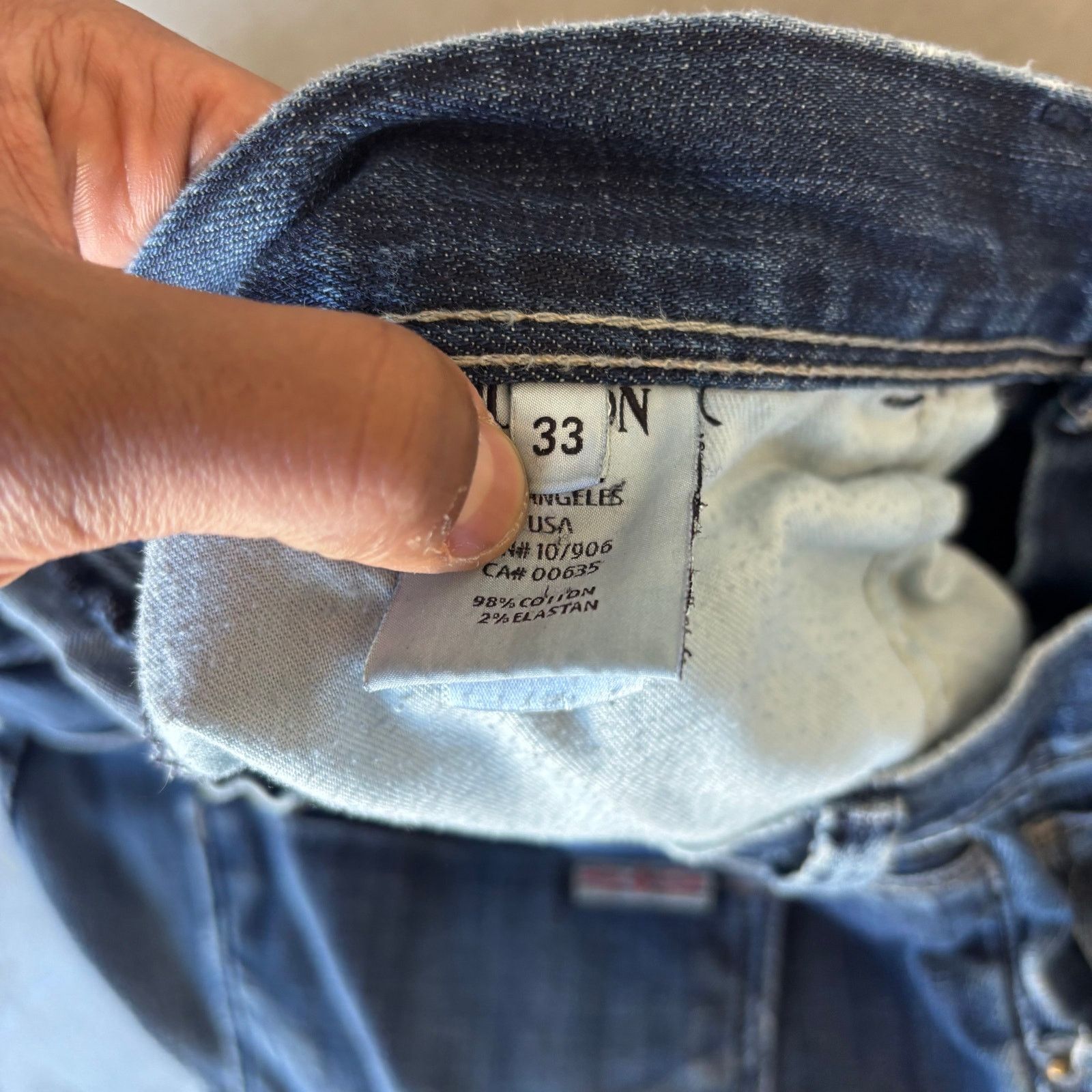 Vintage vintage preworked flared distressed jeans Size US 33 - 5 Thumbnail