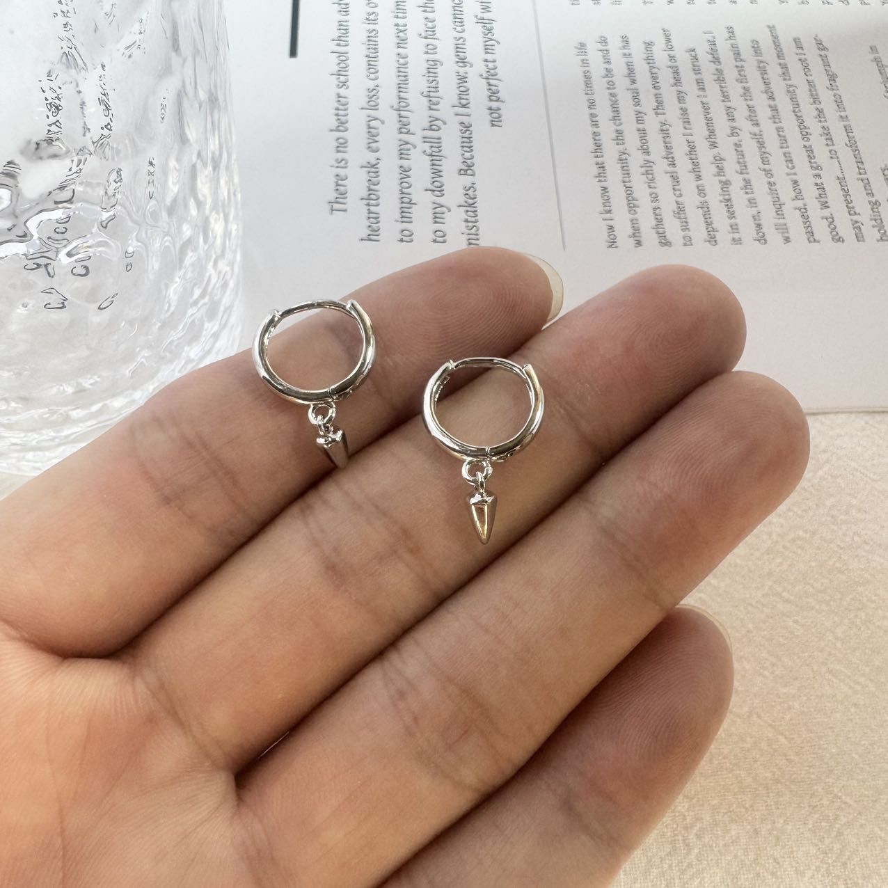 Other Geometric Triangle Cone Dangle Drop Earrings for Men Women Size ONE SIZE - 4 Thumbnail