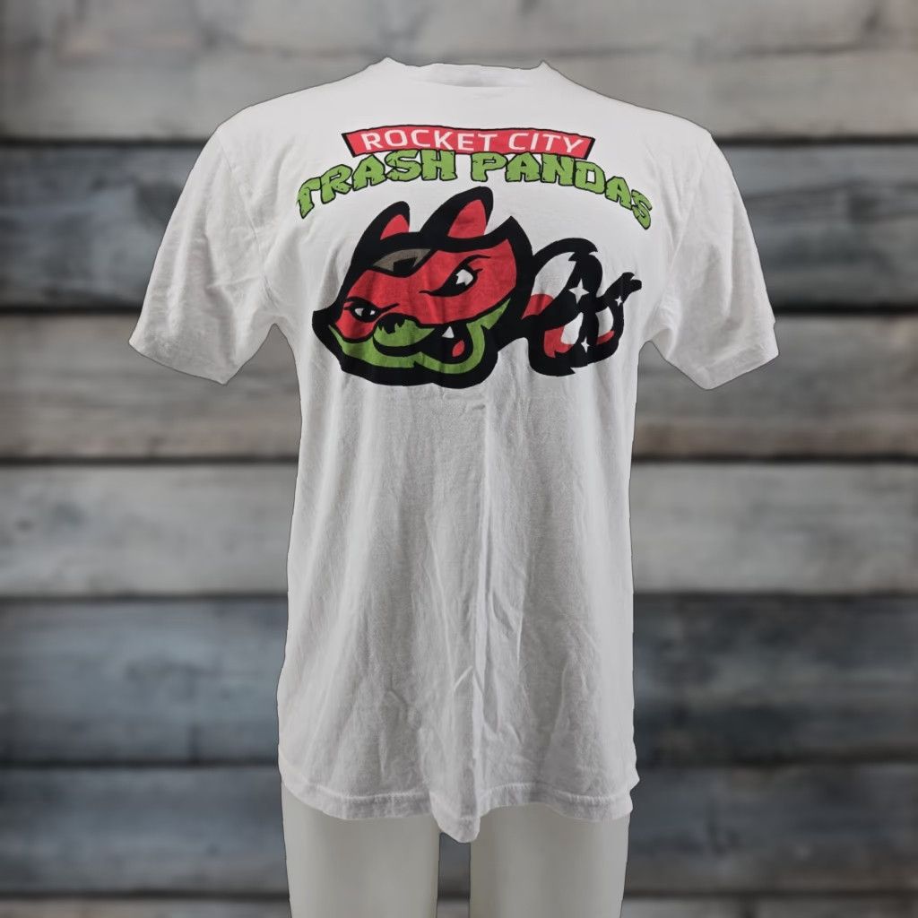 Vintage VINTAGE Rocket City Trash Pandas Baseball Shirt Men's Top Size Large White Shirt Mens Size US L / EU 52-54 / 3 - 1 Thumbnail
