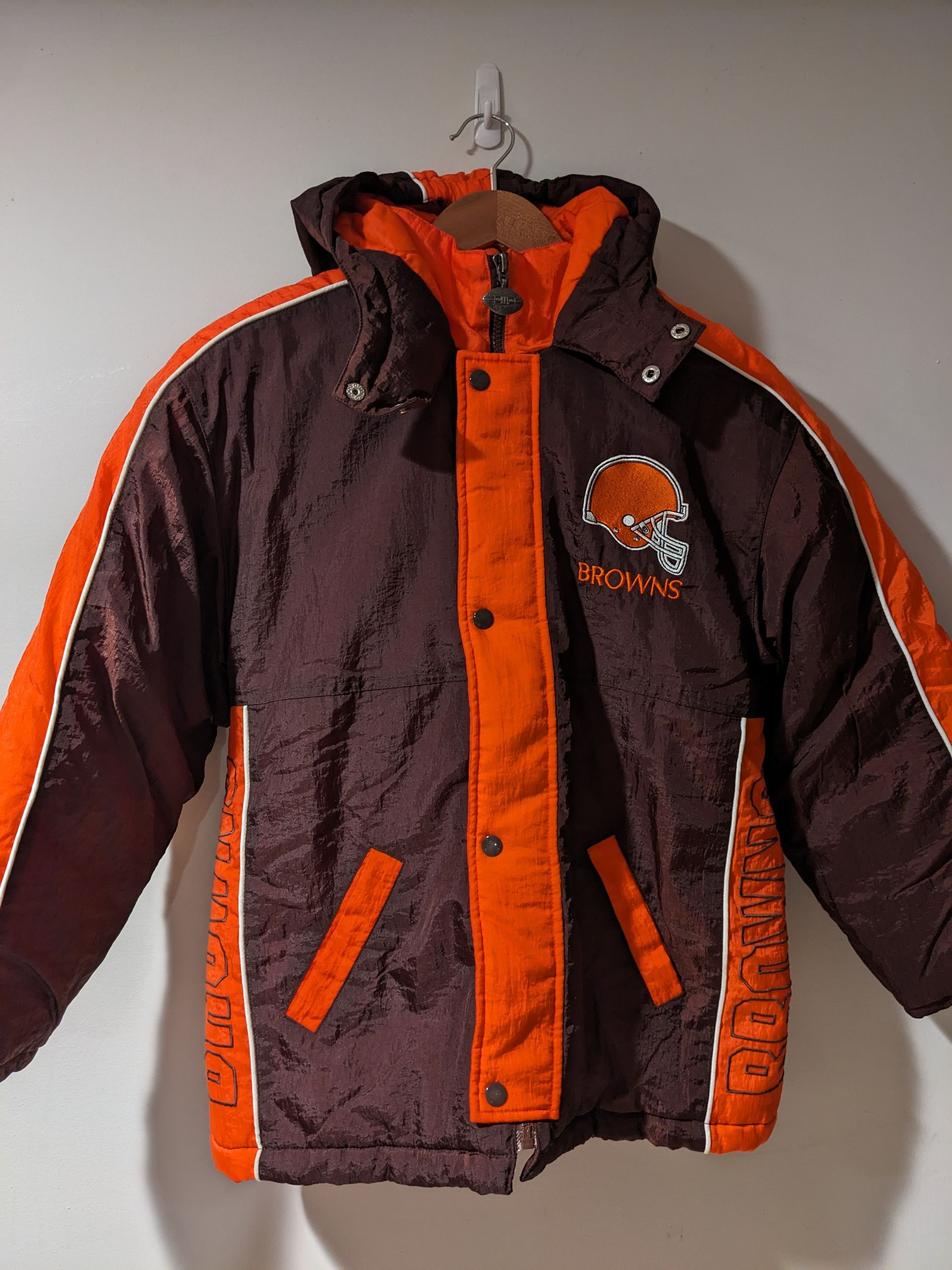 NFL × Vintage Vintage 90s Cleveland Brown Mighty NFL Boys Medium Jacket Size US M / EU 48-50 / 2 - 1 Thumbnail