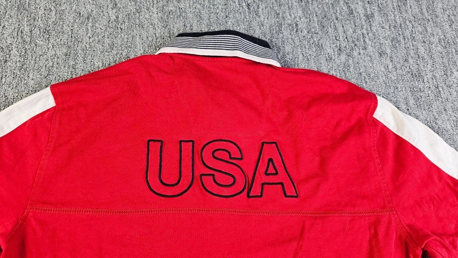 Nautica Nautica Slim Fit Polo USA Flag 30th Anniversary Red Cotton M Size US M / EU 48-50 / 2 - 10 Thumbnail