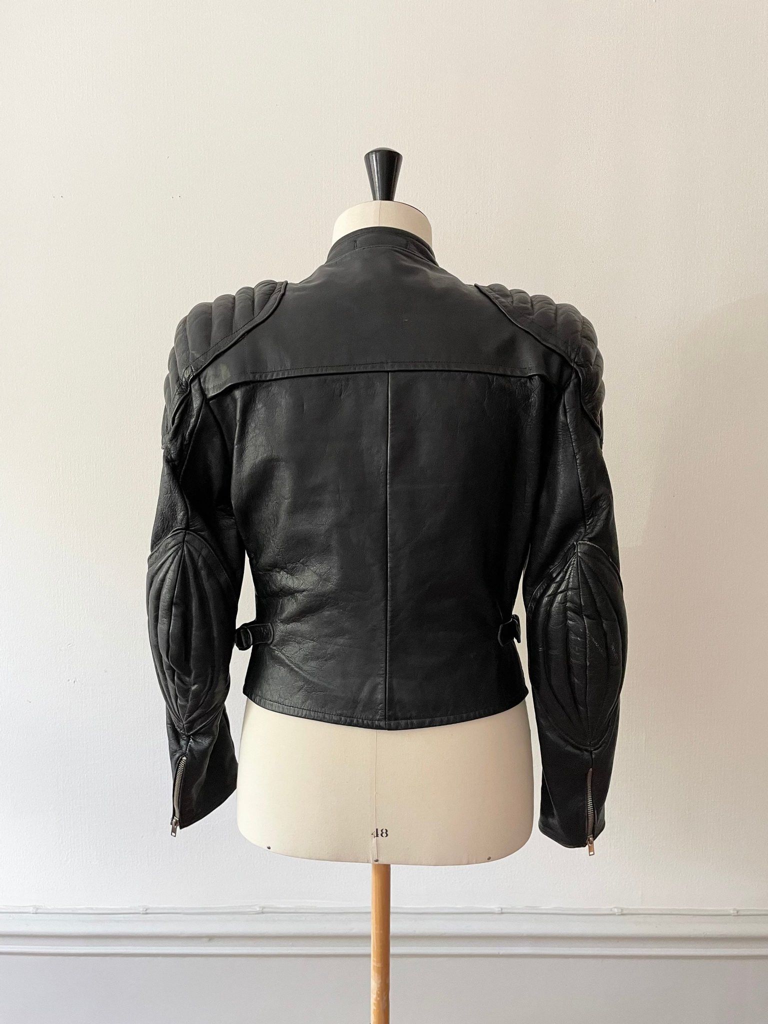 Vintage 1940's Motorcycle Goatskin Jacket - Small Size US S / EU 44-46 / 1 - 5 Thumbnail
