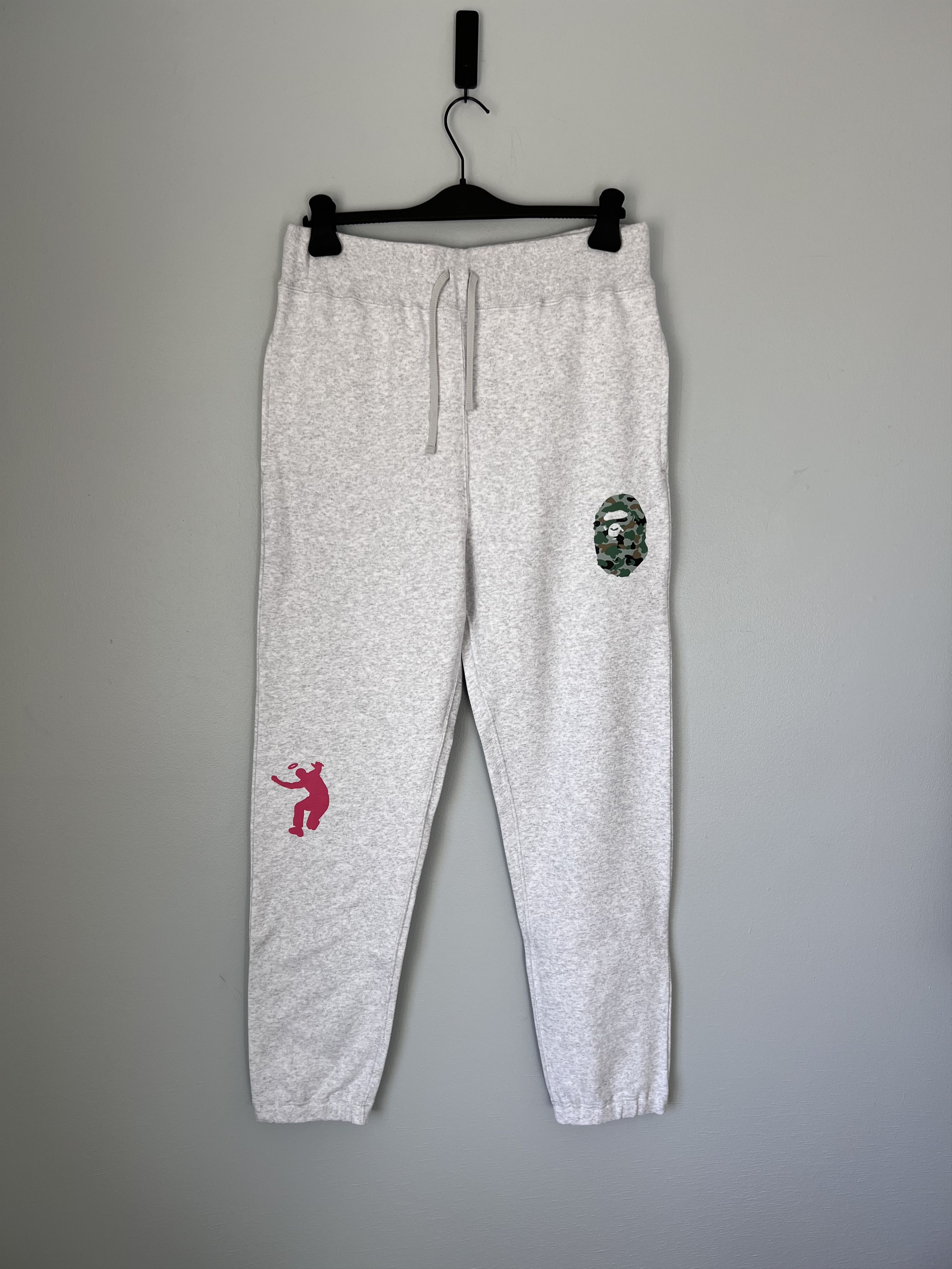 Grey bape joggers clearance