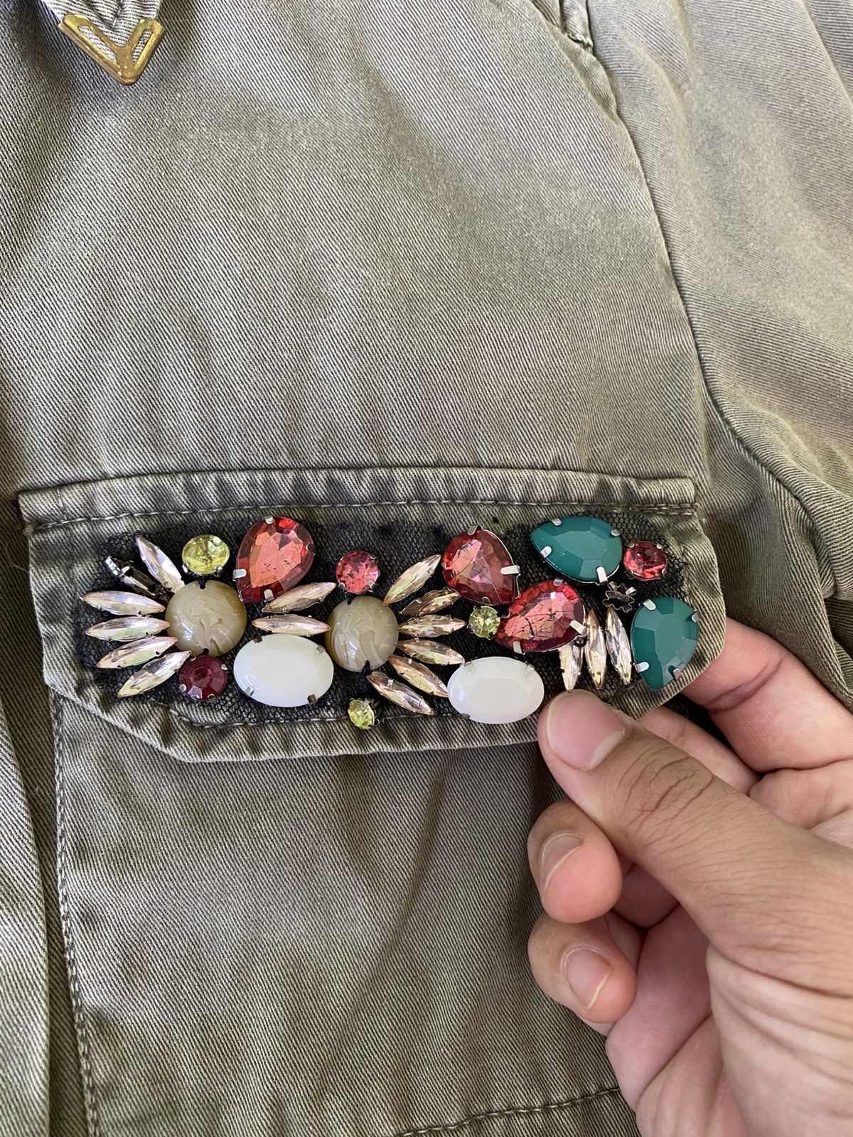 Zara Zara Trafaluc Embellished Military Utility Jacket Size M / US 6-8 / IT 42-44 - 6 Thumbnail