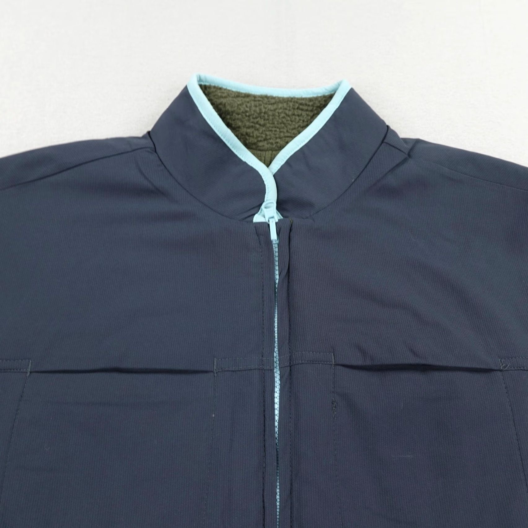 Vintage Title Nine Jacket Womens M Reversible Blue Green Fleece Reversible Coat Size M / US 6-8 / IT 42-44 - 2 Thumbnail