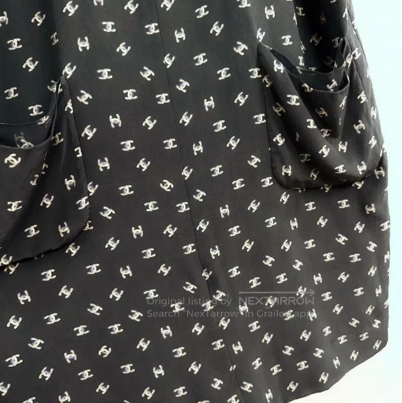 Chanel Chanel Summer Black Silk Short Sleeve Dress . Size M / US 6-8 / IT 42-44 - 3 Thumbnail