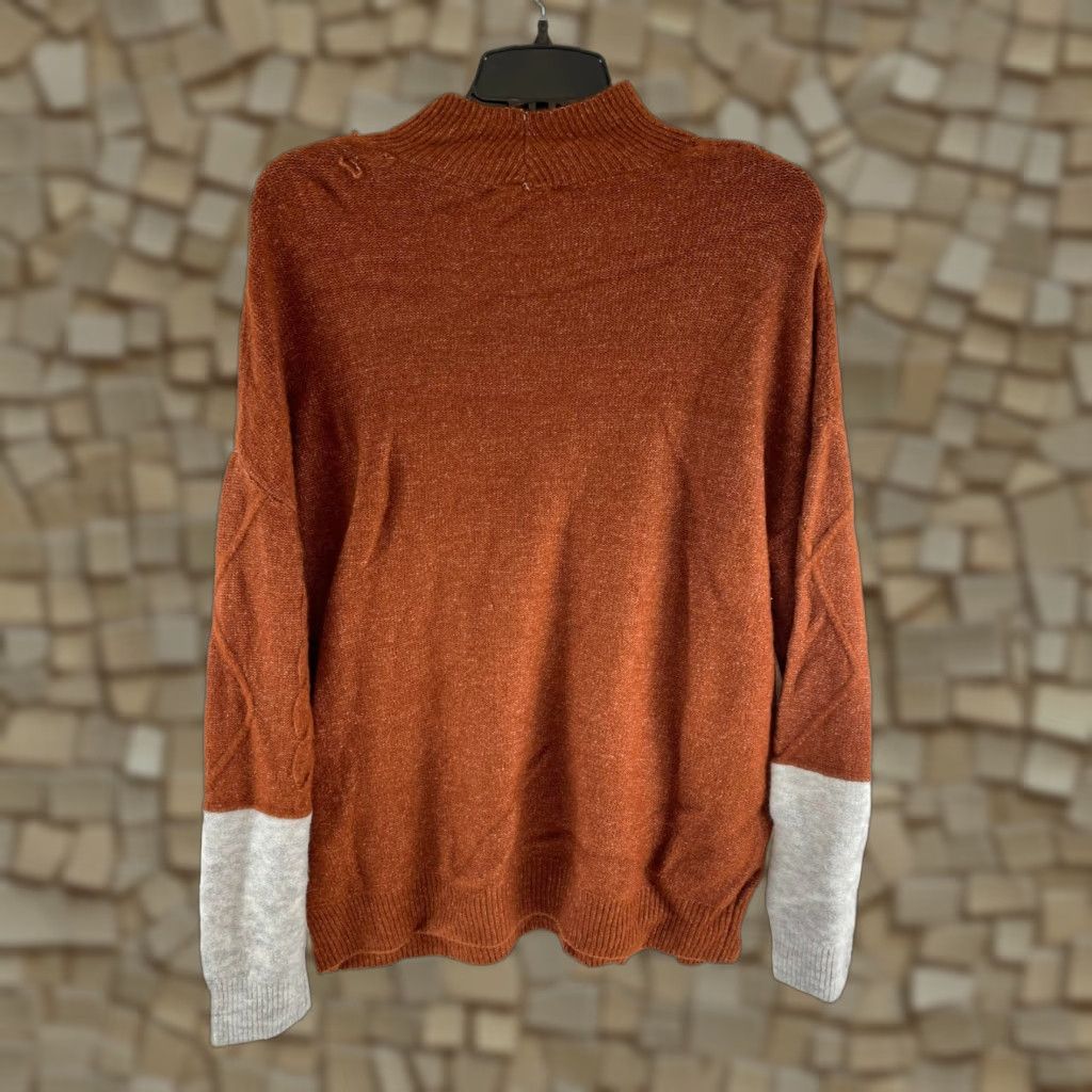 Rusty Como Vintage Sweater Womens Size S Rust Orange Brown Pullover Knit Mock Neck NWD Size S / US 4 / IT 40 - 1 Thumbnail