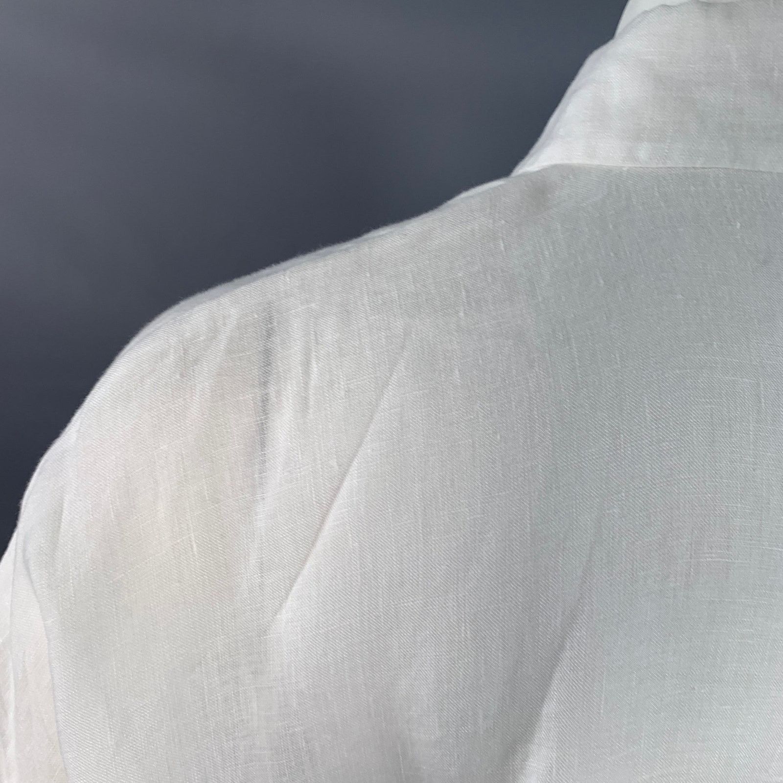 eskandar ESKANDAR Size L White Linen Oversized Button Up Shirt Size L / US 10 / IT 46 - 4 Thumbnail