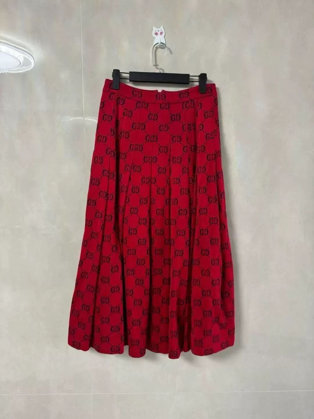 Gucci Red Monogram Long Dress