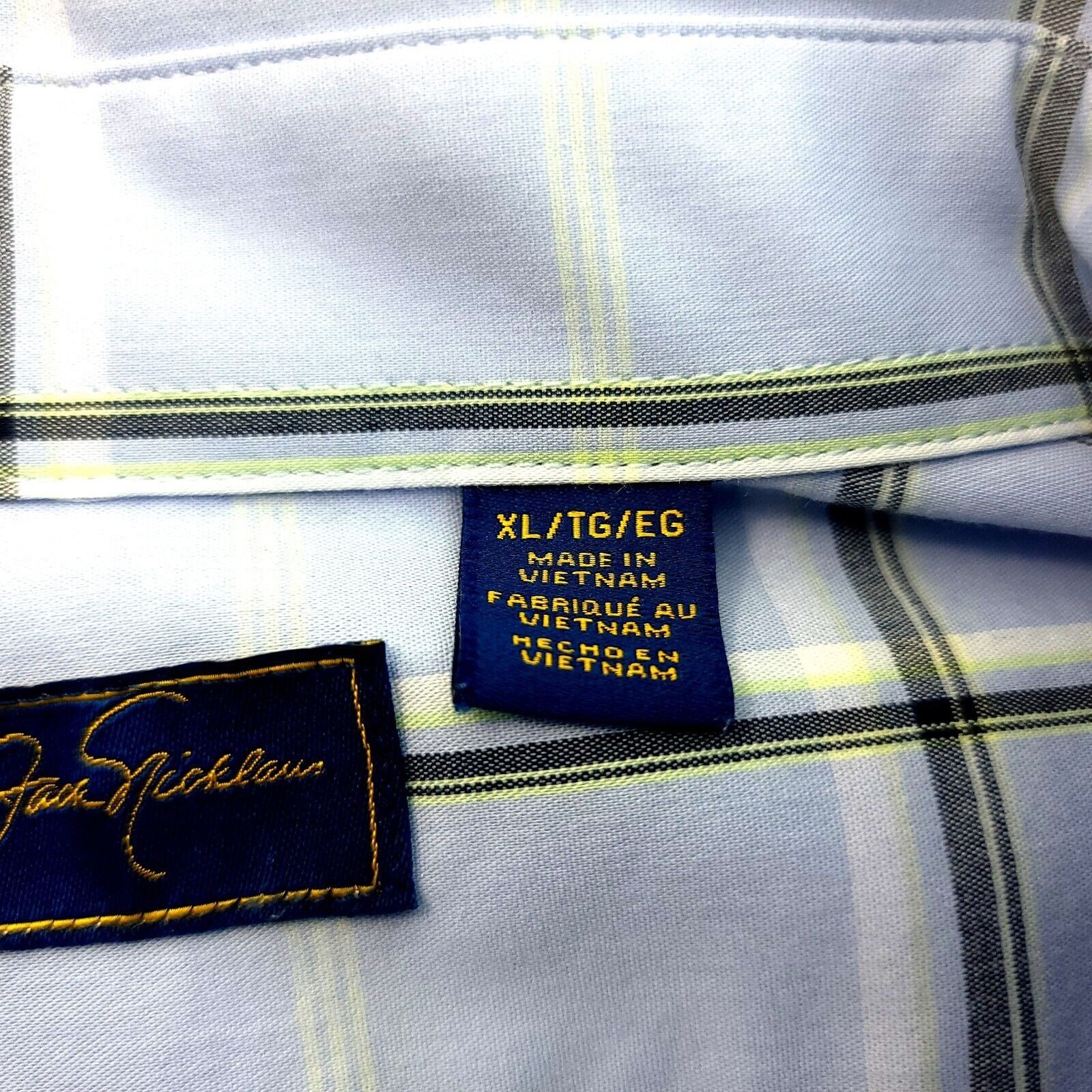 Designer Jack Nicklaus XL Blue Green Windowpane Pocket Front Button D Size US XL / EU 56 / 4 - 8 Thumbnail