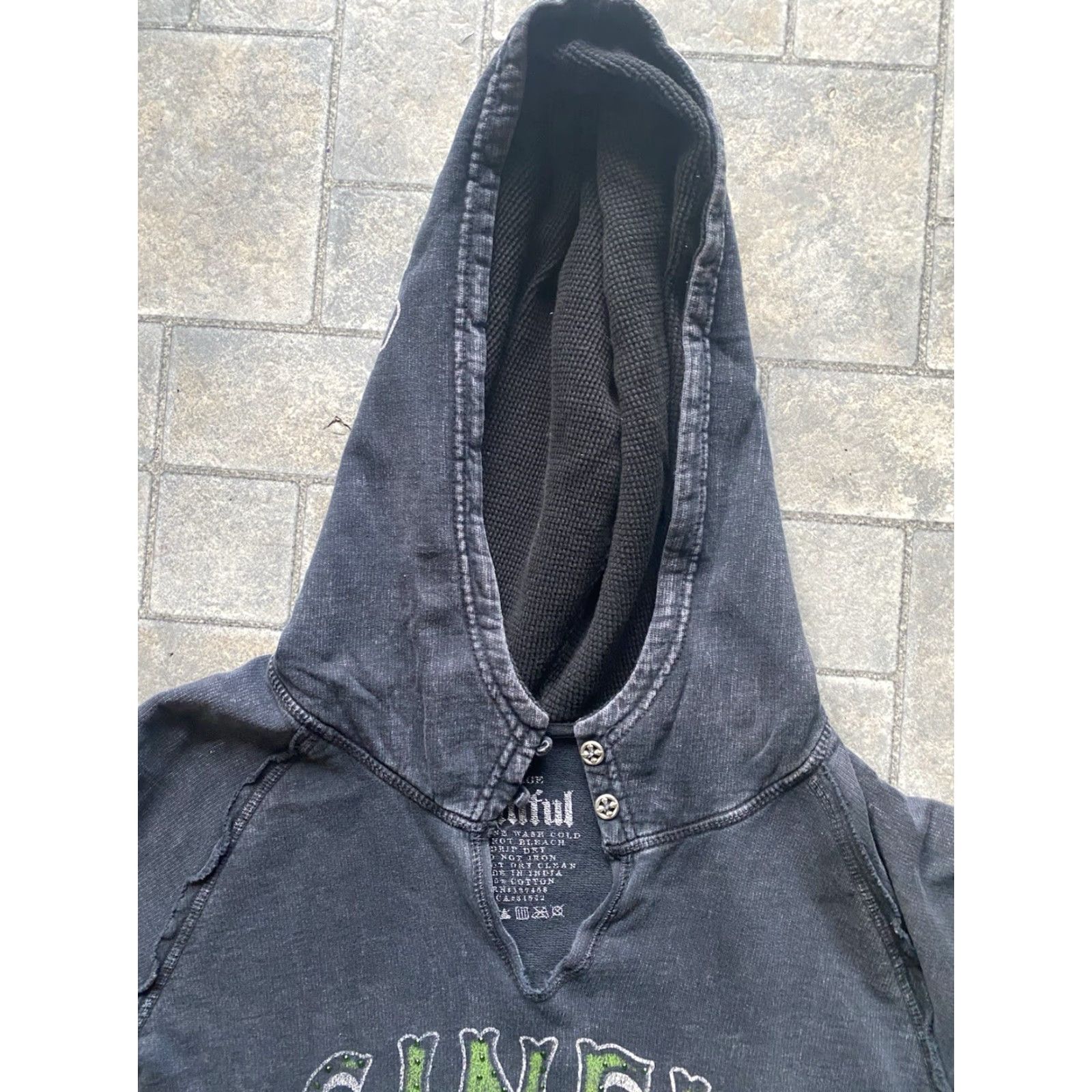 Affliction VINTAGE Sinful By Affliction WOMENS Hoodie L Heart Pullover Graphics On Sleeves And Hood Mens? Women? Wait. Size L / US 10 / IT 46 - 5 Thumbnail