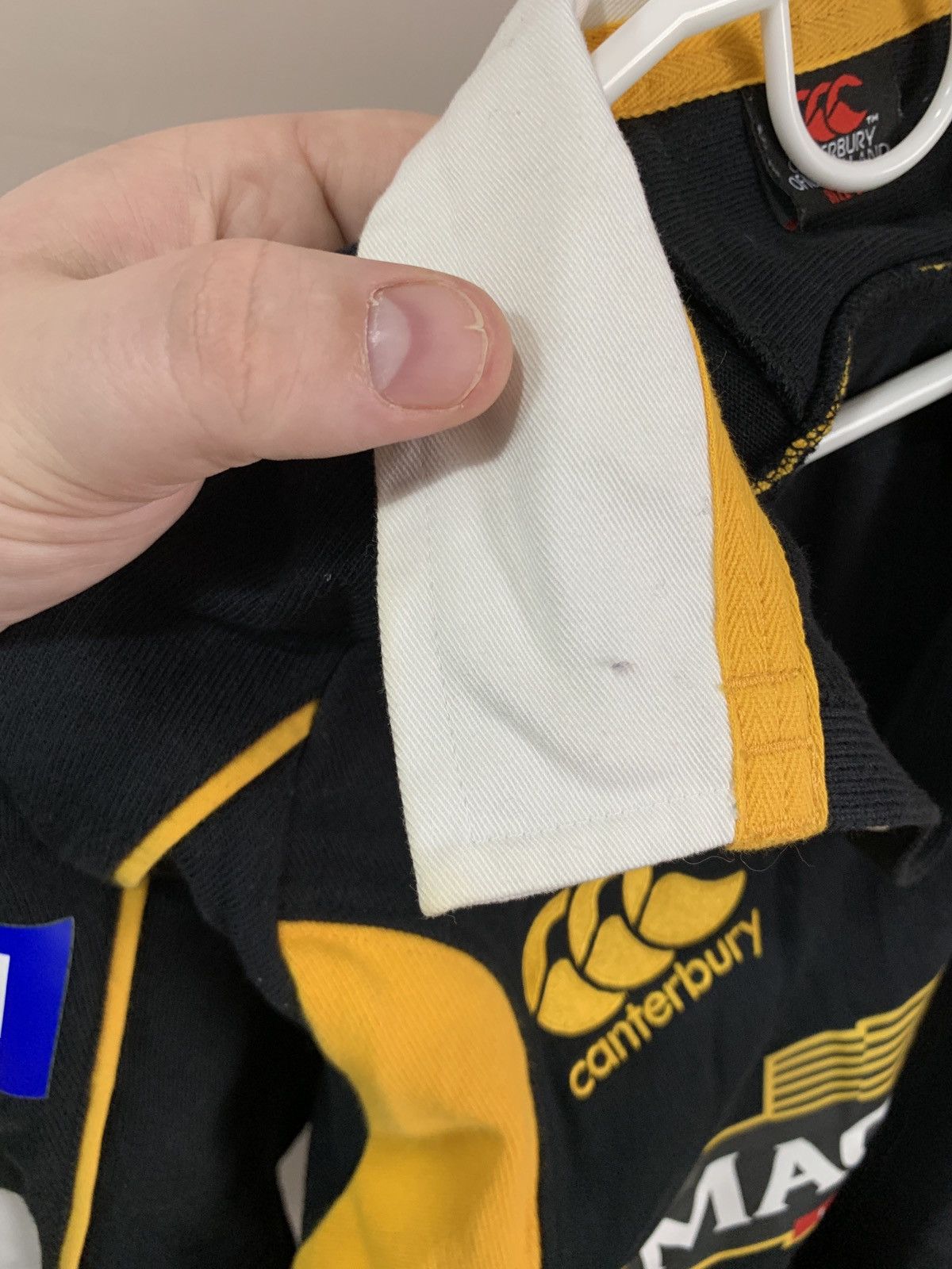 Canterbury of New Zealand × Vintage Wasps London 2007/08 Home Rugby Union Shirt Canterbury Retro Size US S / EU 44-46 / 1 - 7 Thumbnail