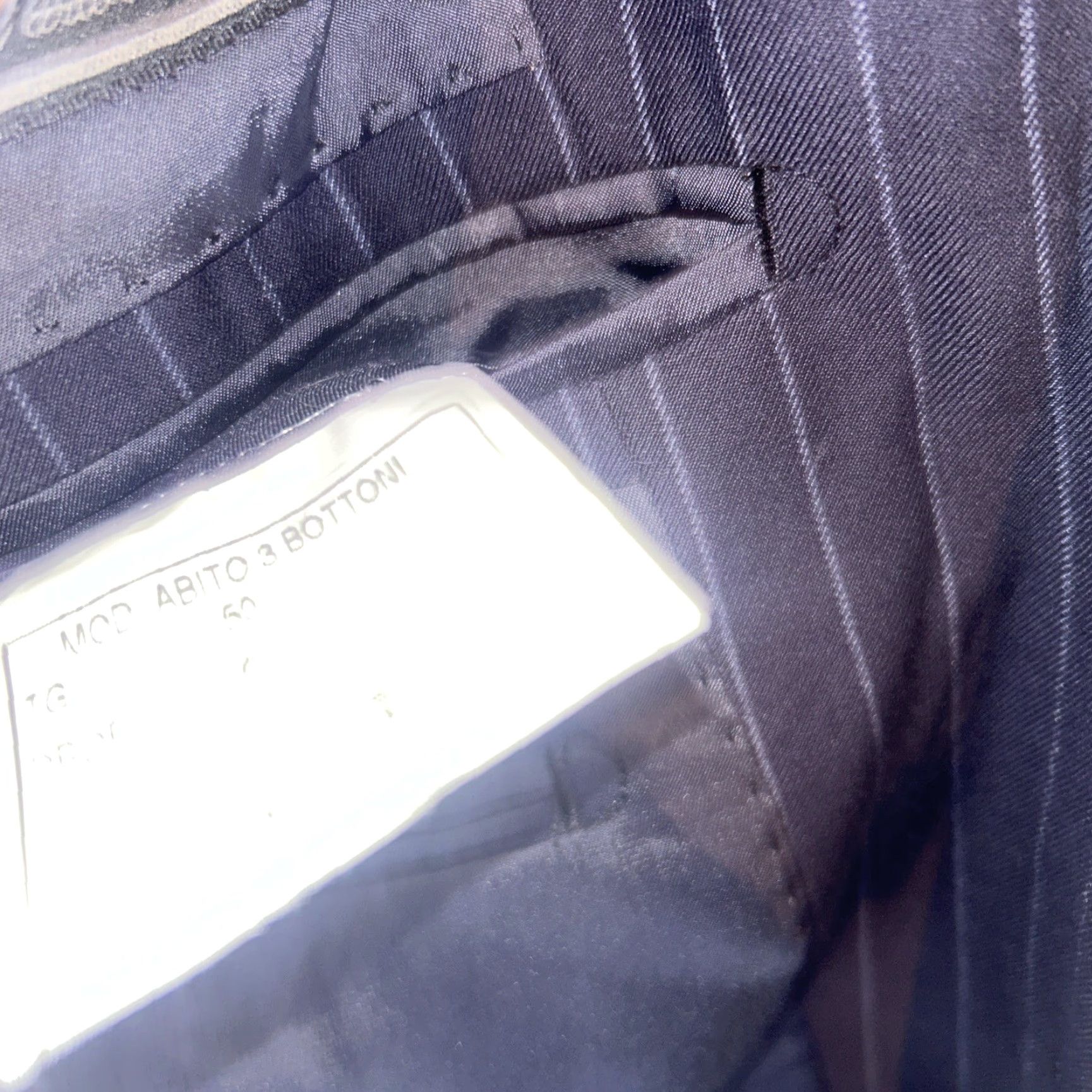Apolis Linea sartoriale navy Pinstripe luxury suit wool US 40 Eur50 Made Italy Size 40R - 4 Thumbnail